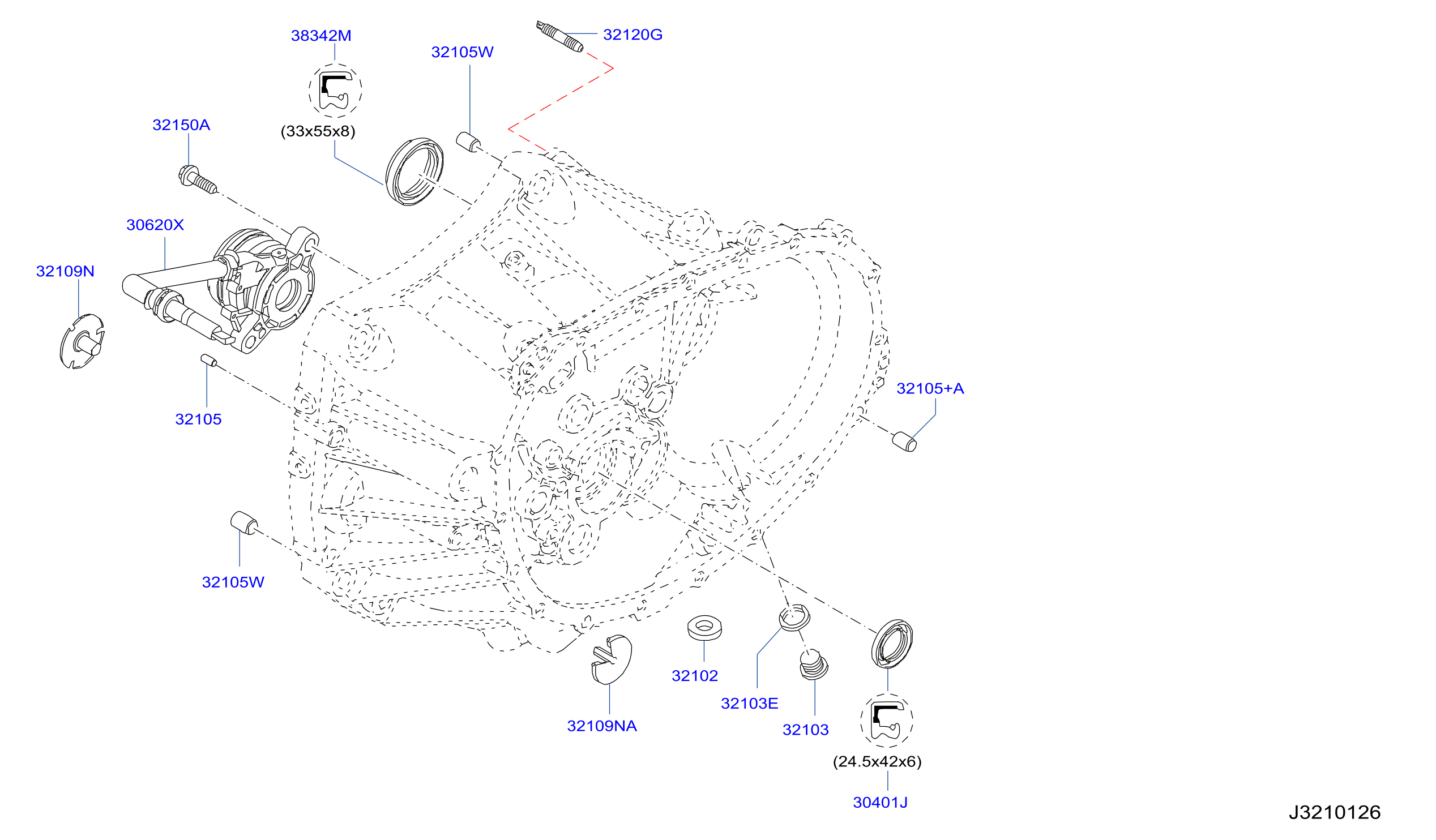 Transmission Case Clutch Release Clutch Housing