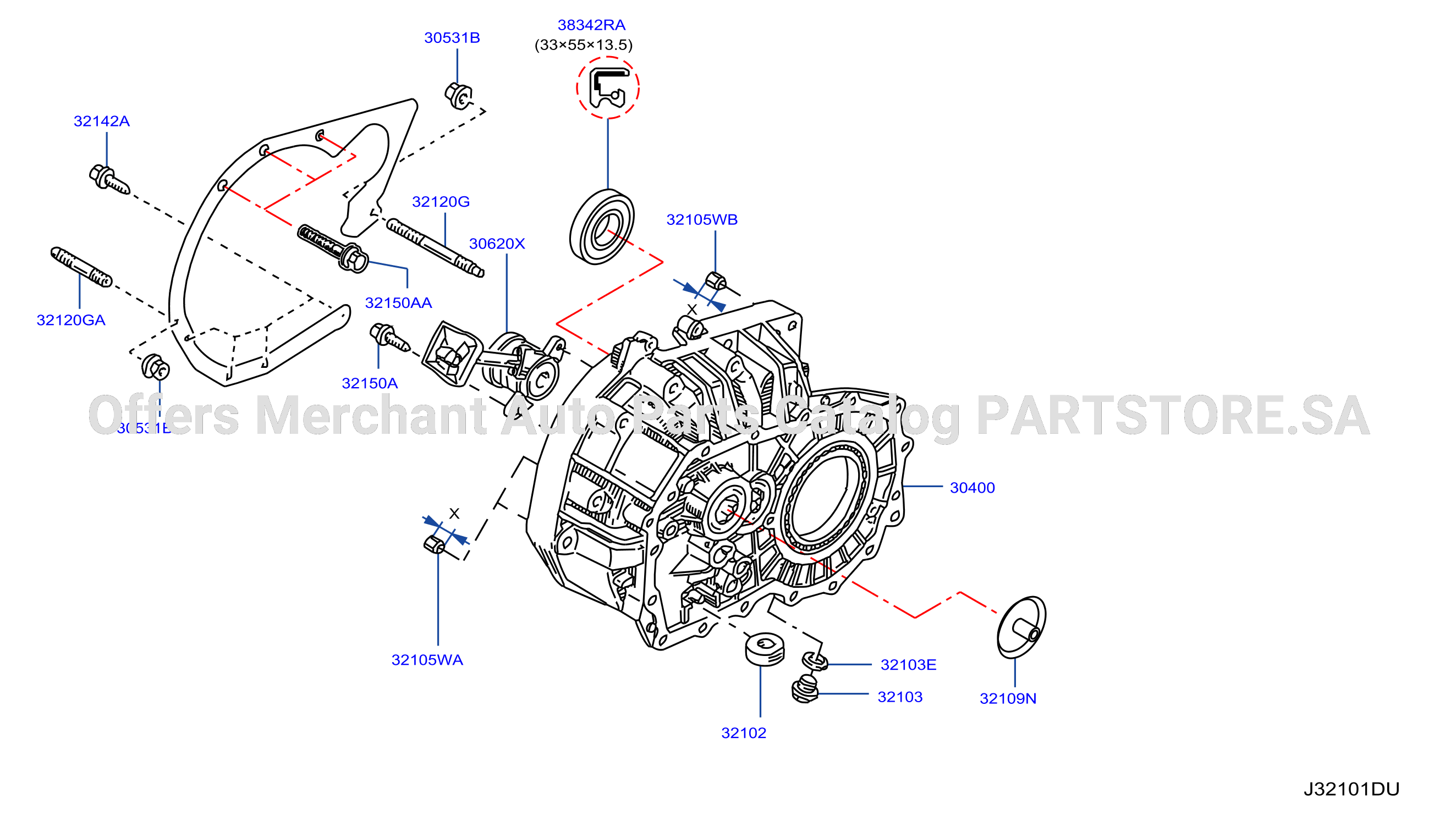 Transmission Case Clutch Release Clutch Housing
