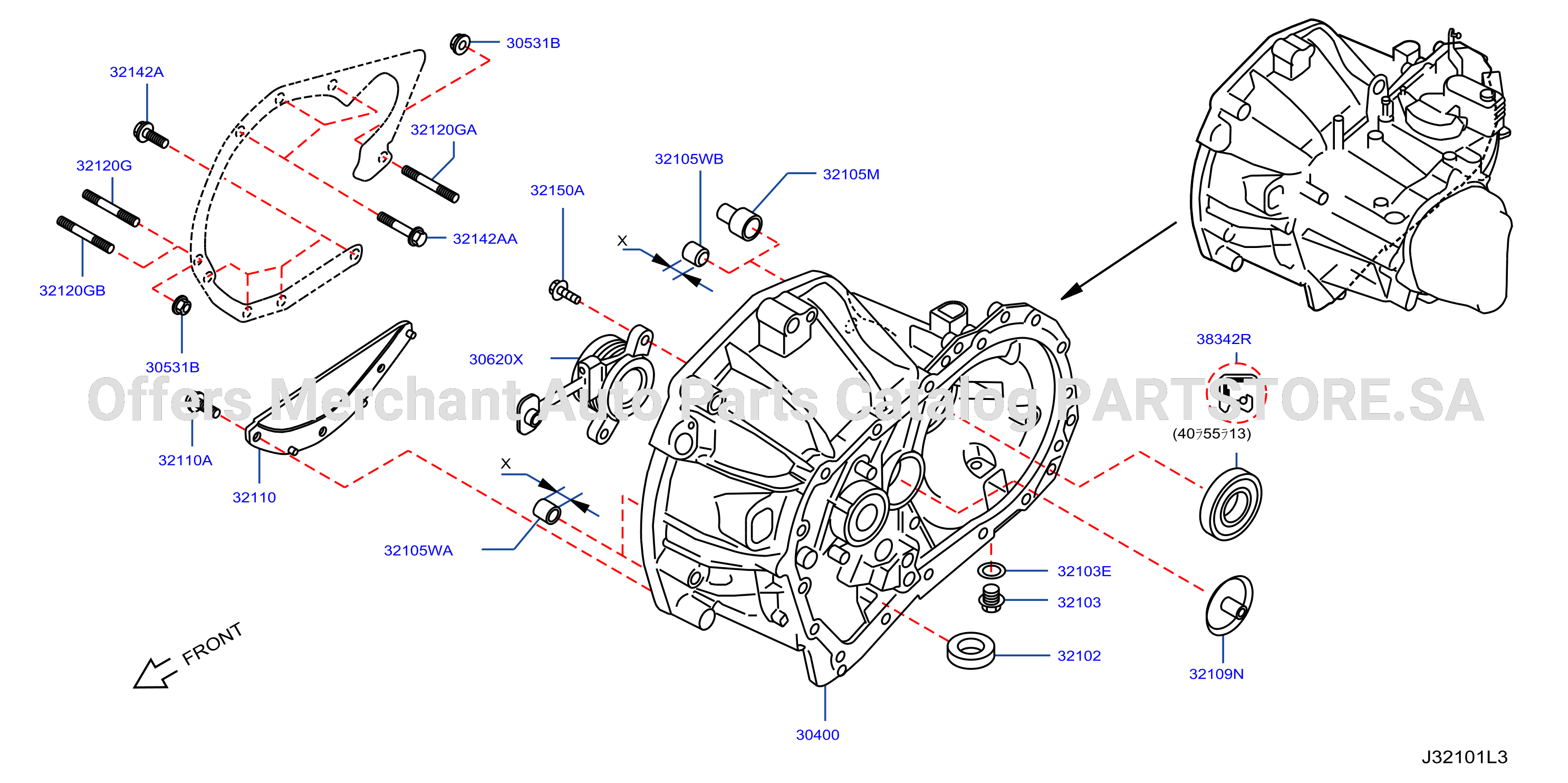 Transmission Case Clutch Release Clutch Housing