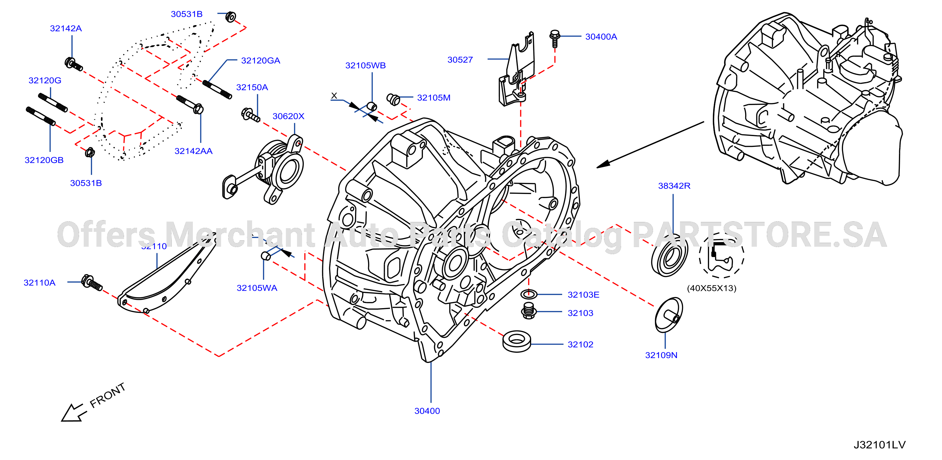Transmission Case Clutch Release Clutch Housing