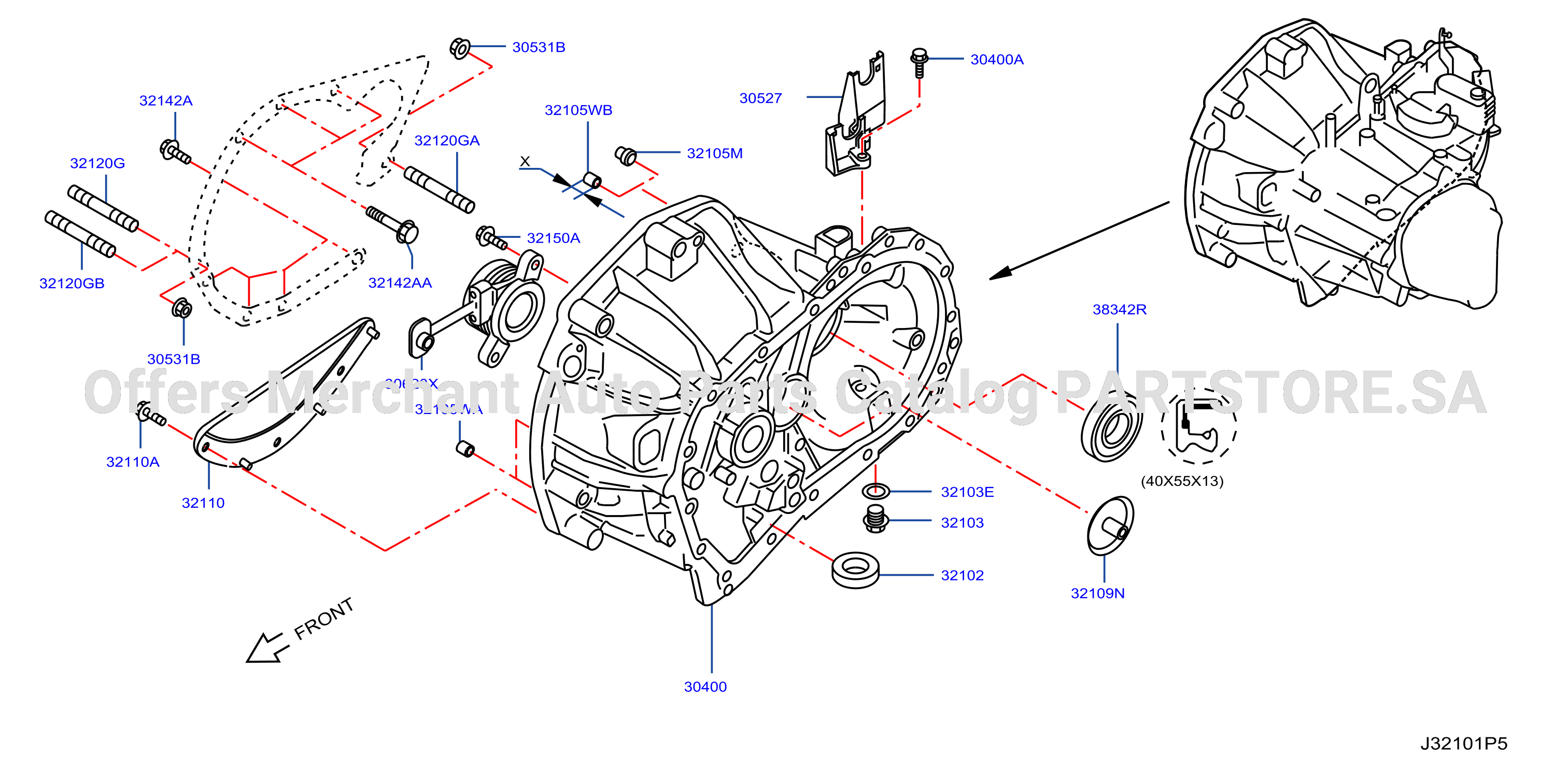 Transmission Case Clutch Release Clutch Housing