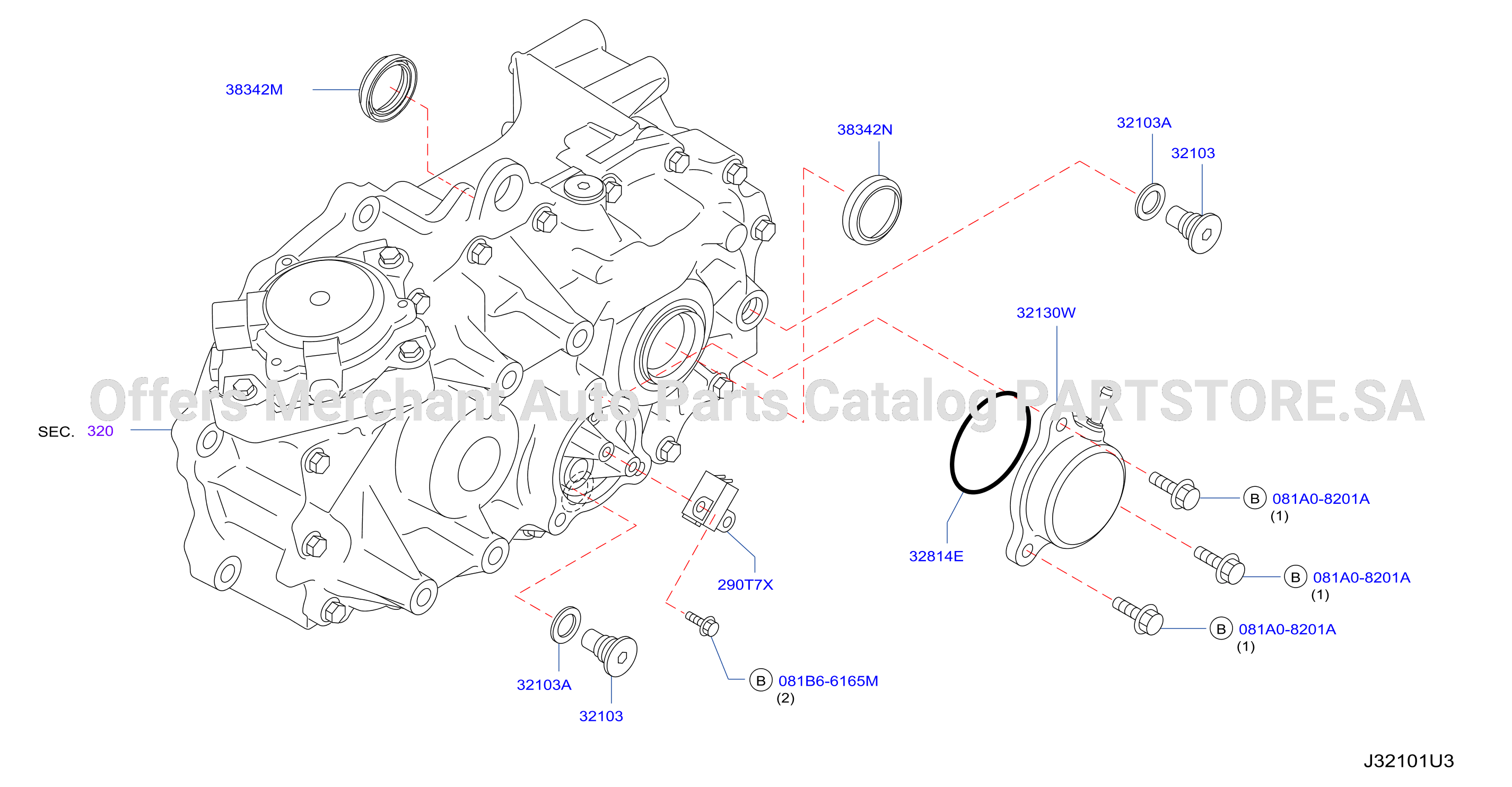 Transmission Case Clutch Release Reducer