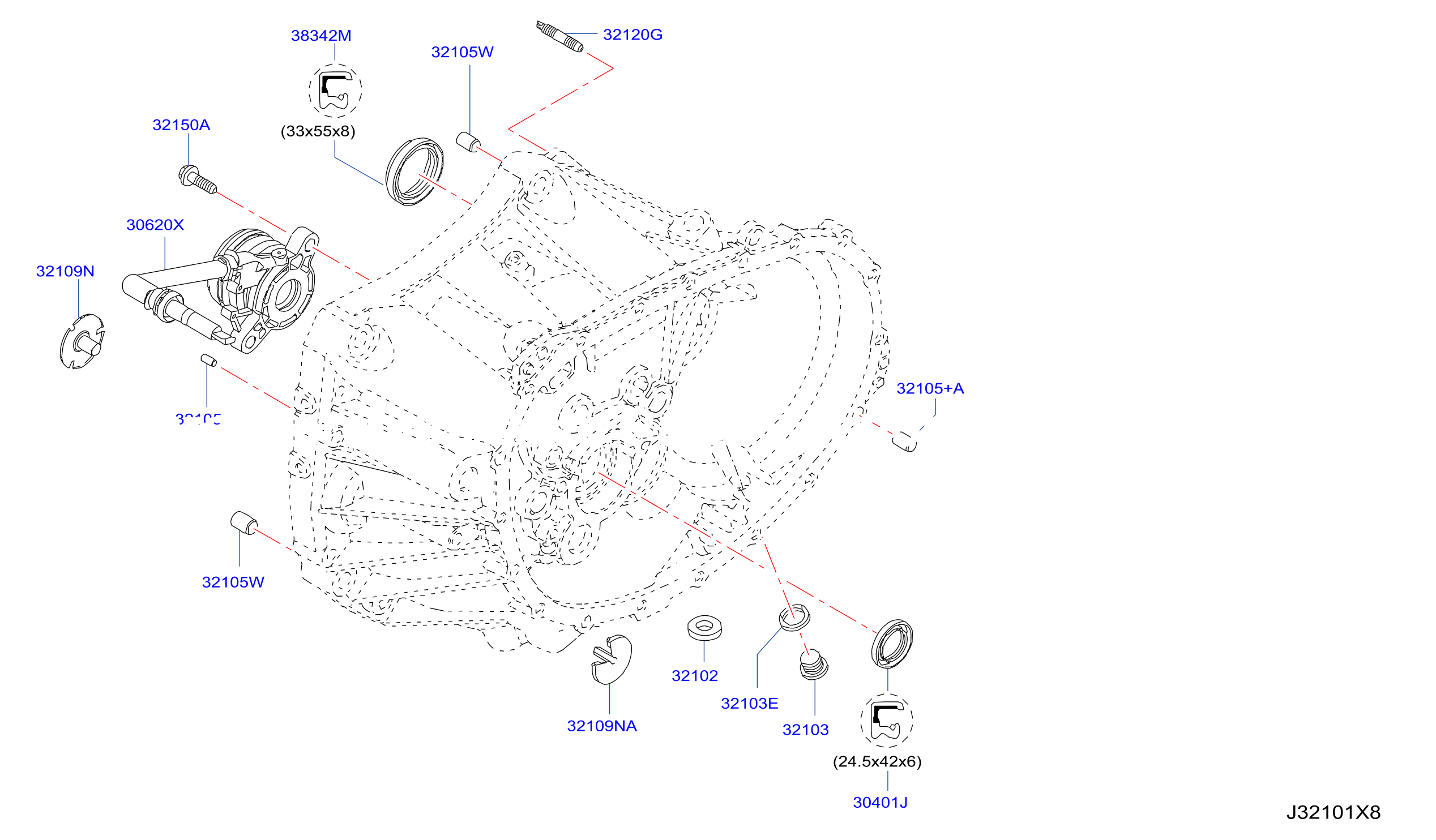 Transmission Case Clutch Release Clutch Housing