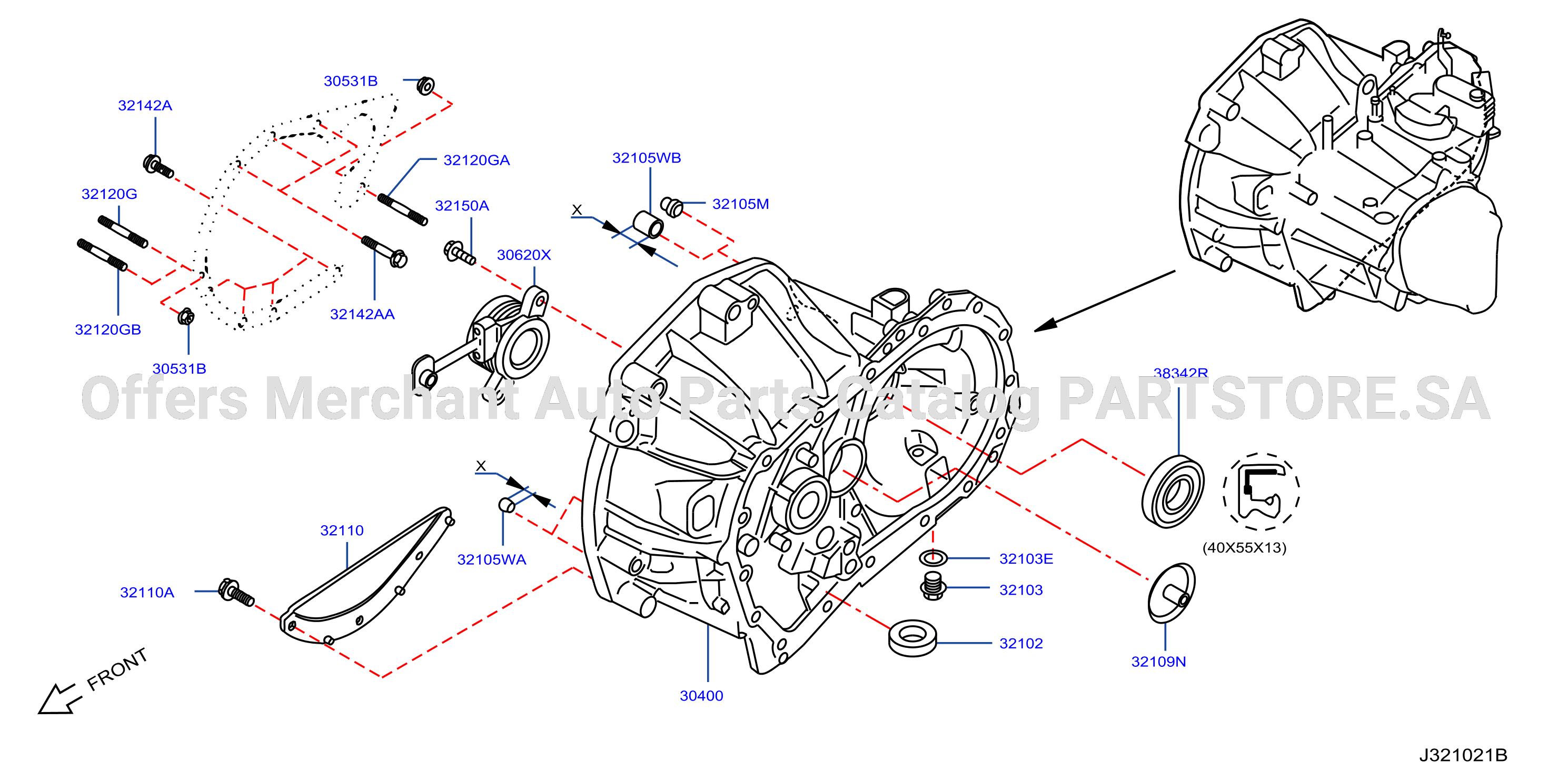 Transmission Case Clutch Release Clutch Housing