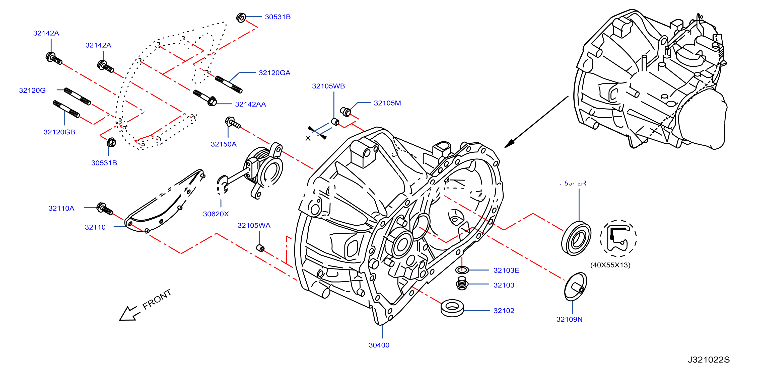 Transmission Case Clutch Release Clutch Housing