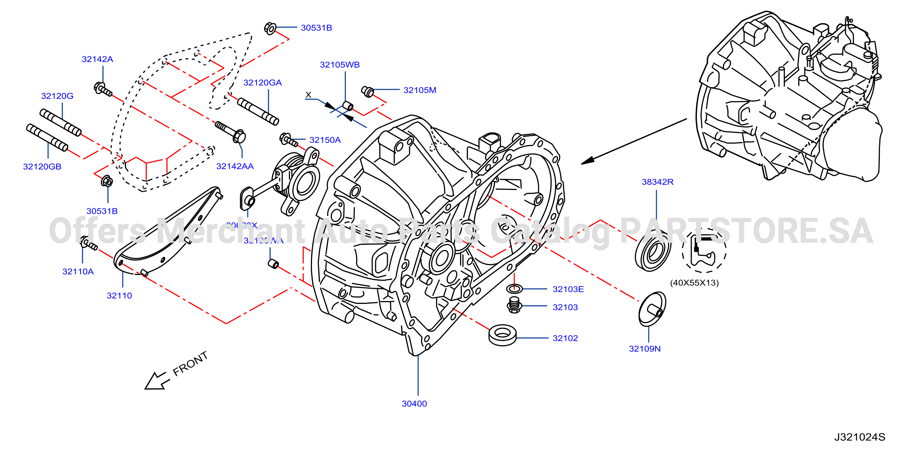 Transmission Case Clutch Release Clutch Housing