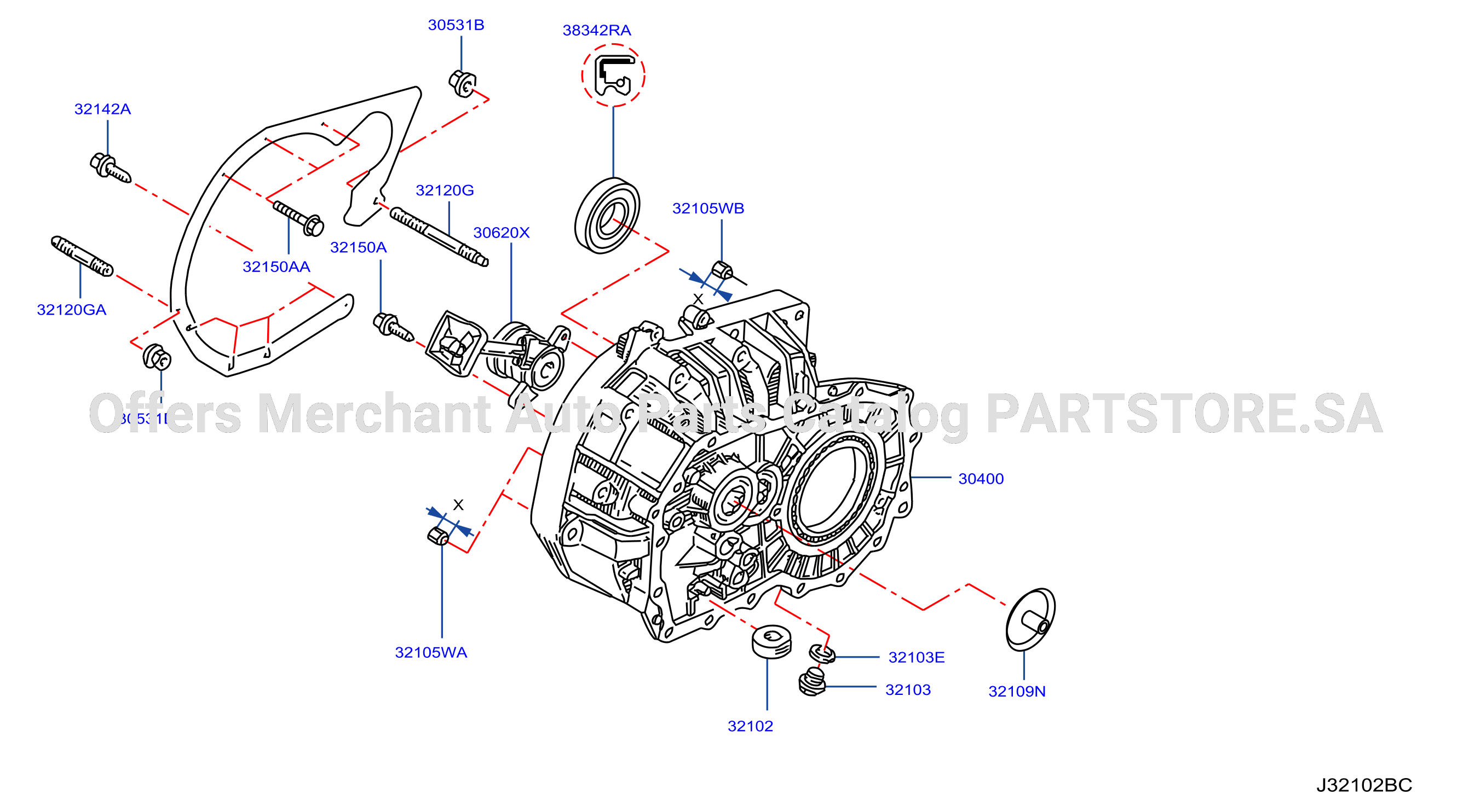 Transmission Case Clutch Release Clutch Housing