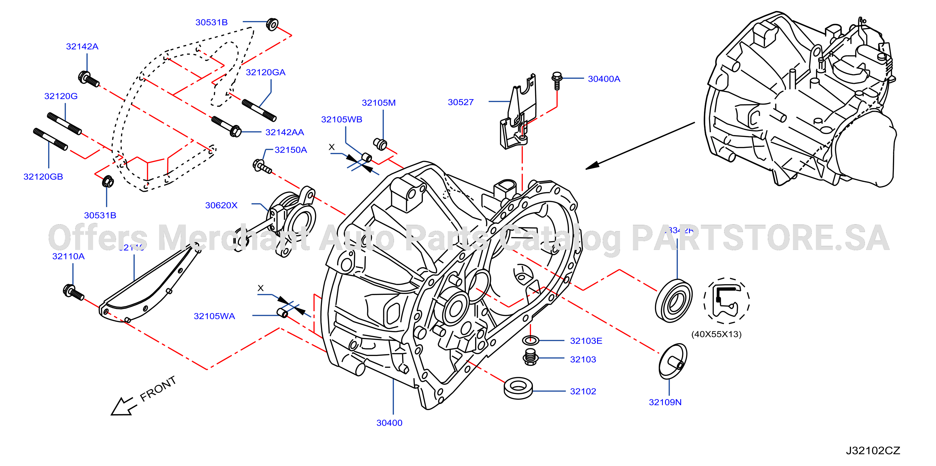 Transmission Case Clutch Release Clutch Housing