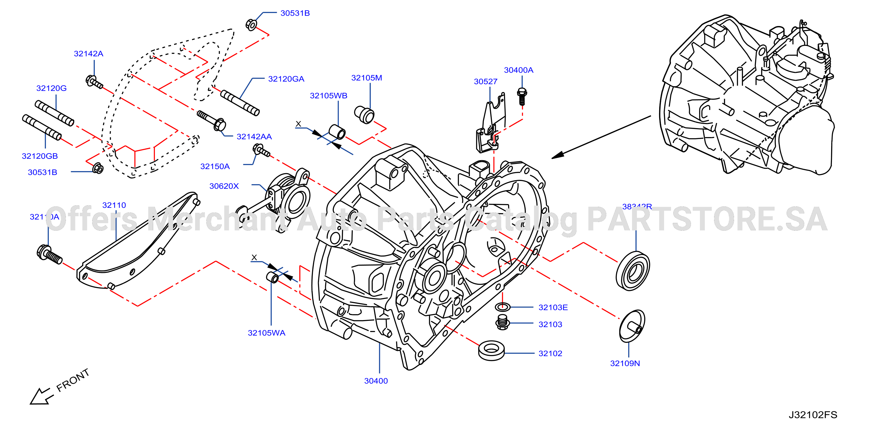 Transmission Case Clutch Release Clutch Housing