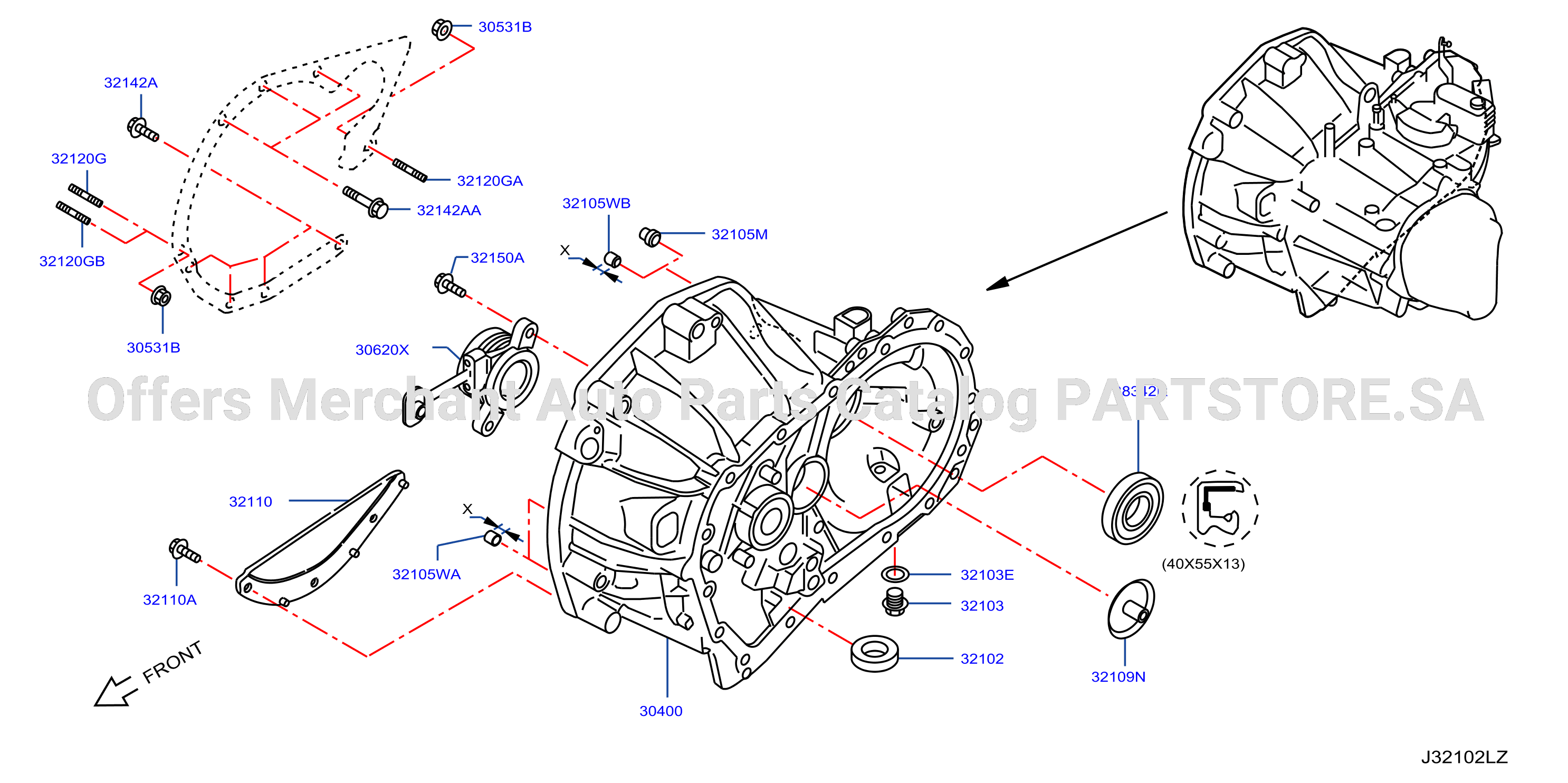 Transmission Case Clutch Release Clutch Housing