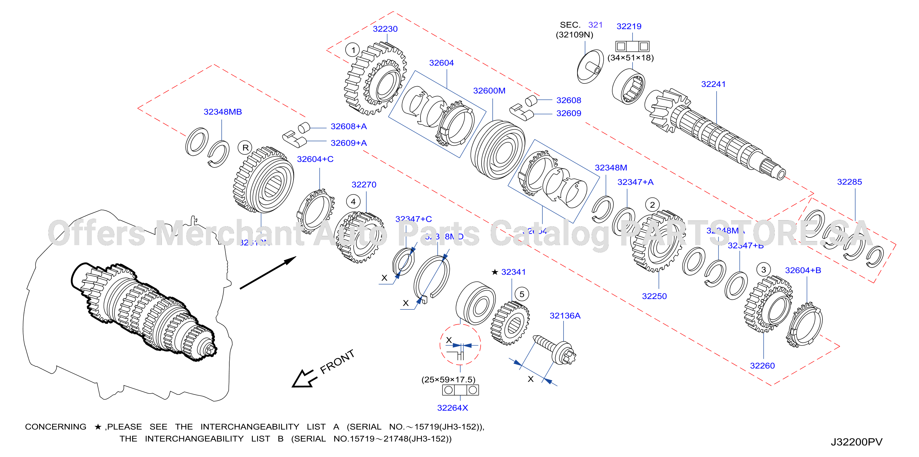 Transmission Gear Main Shaft