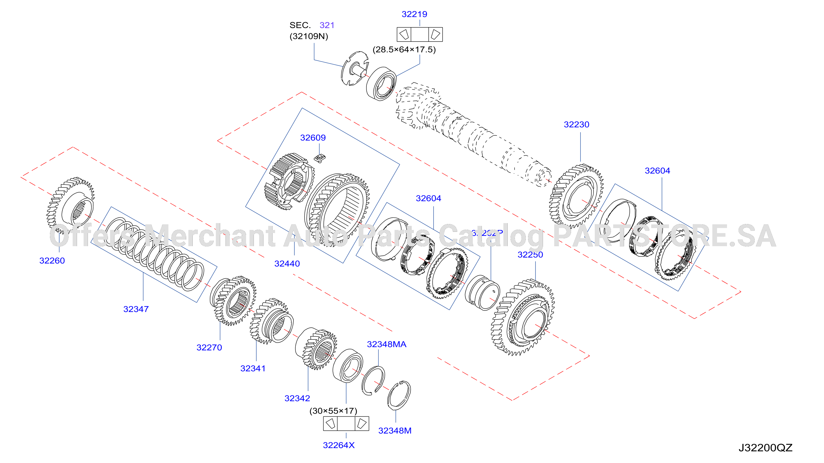 Transmission Gear Main Shaft
