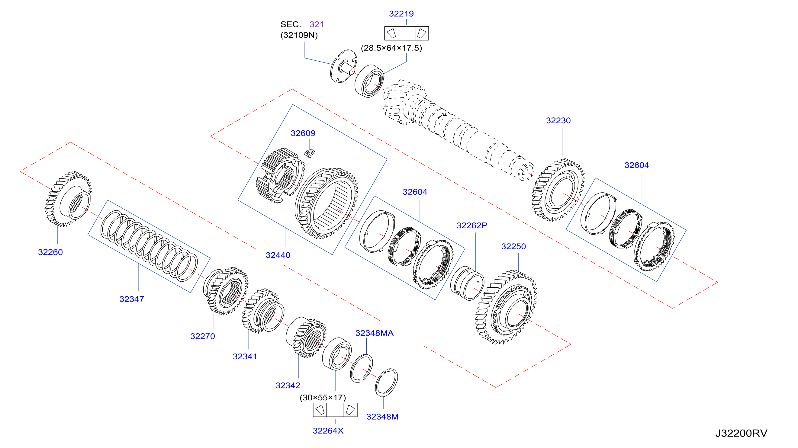 Transmission Gear Main Shaft