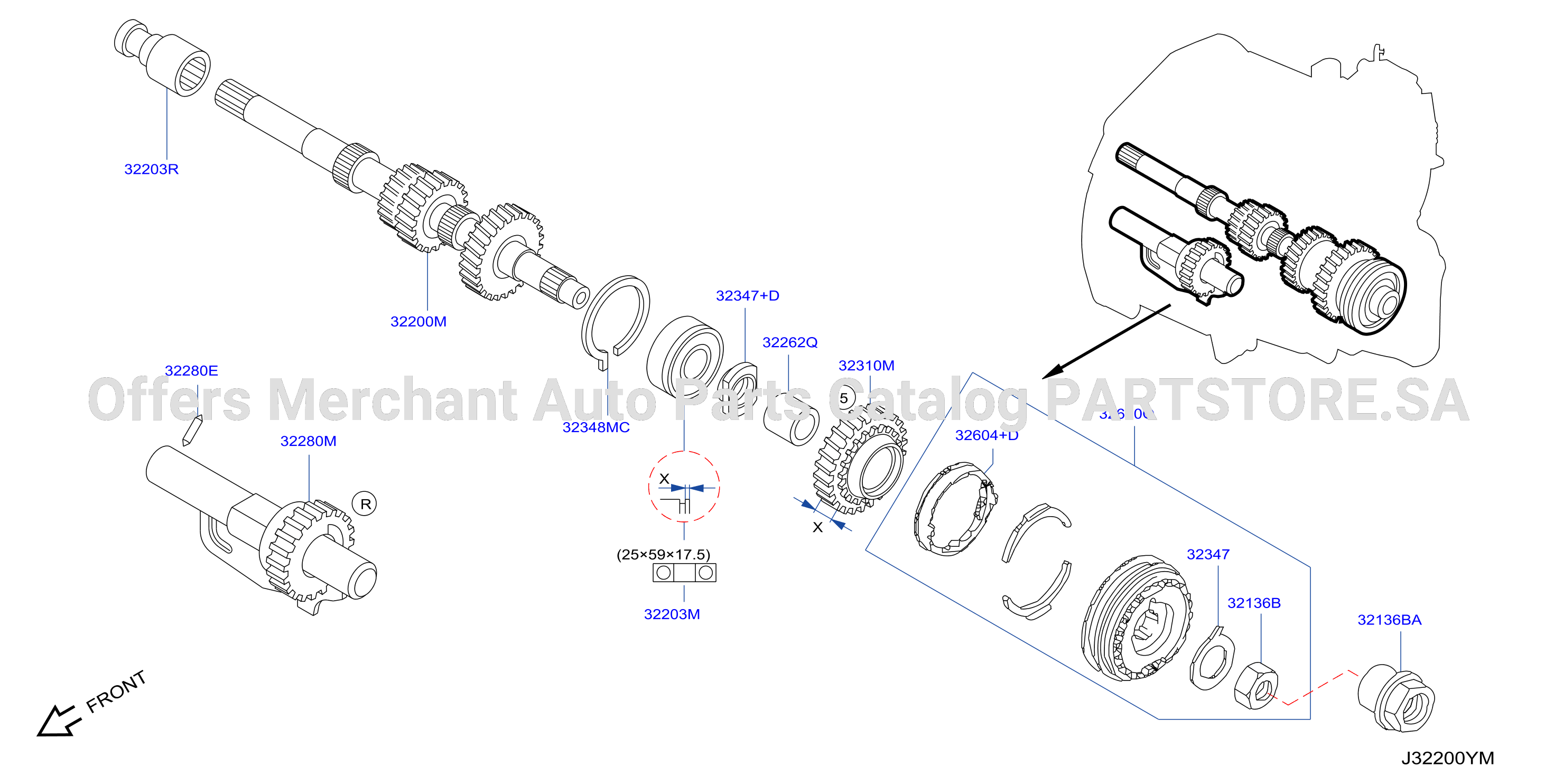 Transmission Gear Input Shaft