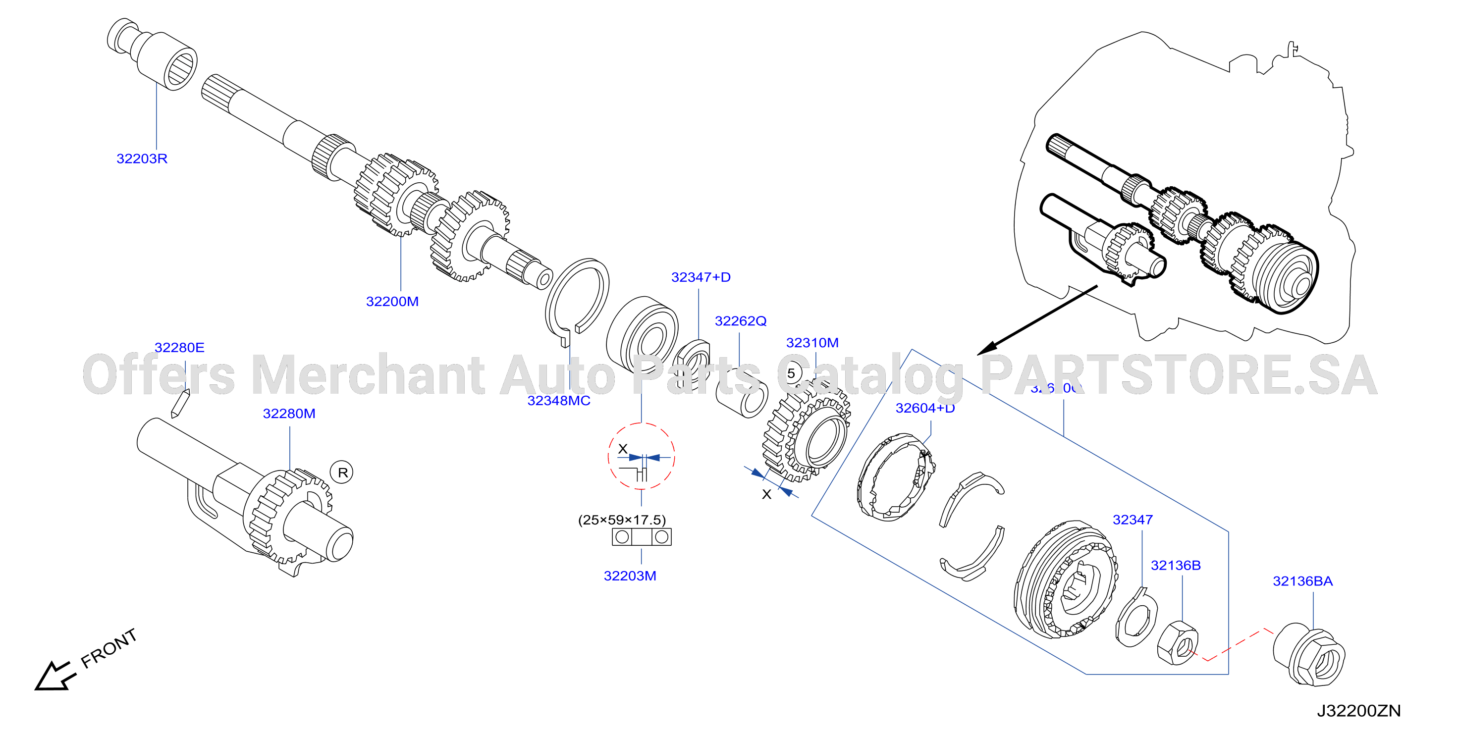 Transmission Gear Input Shaft