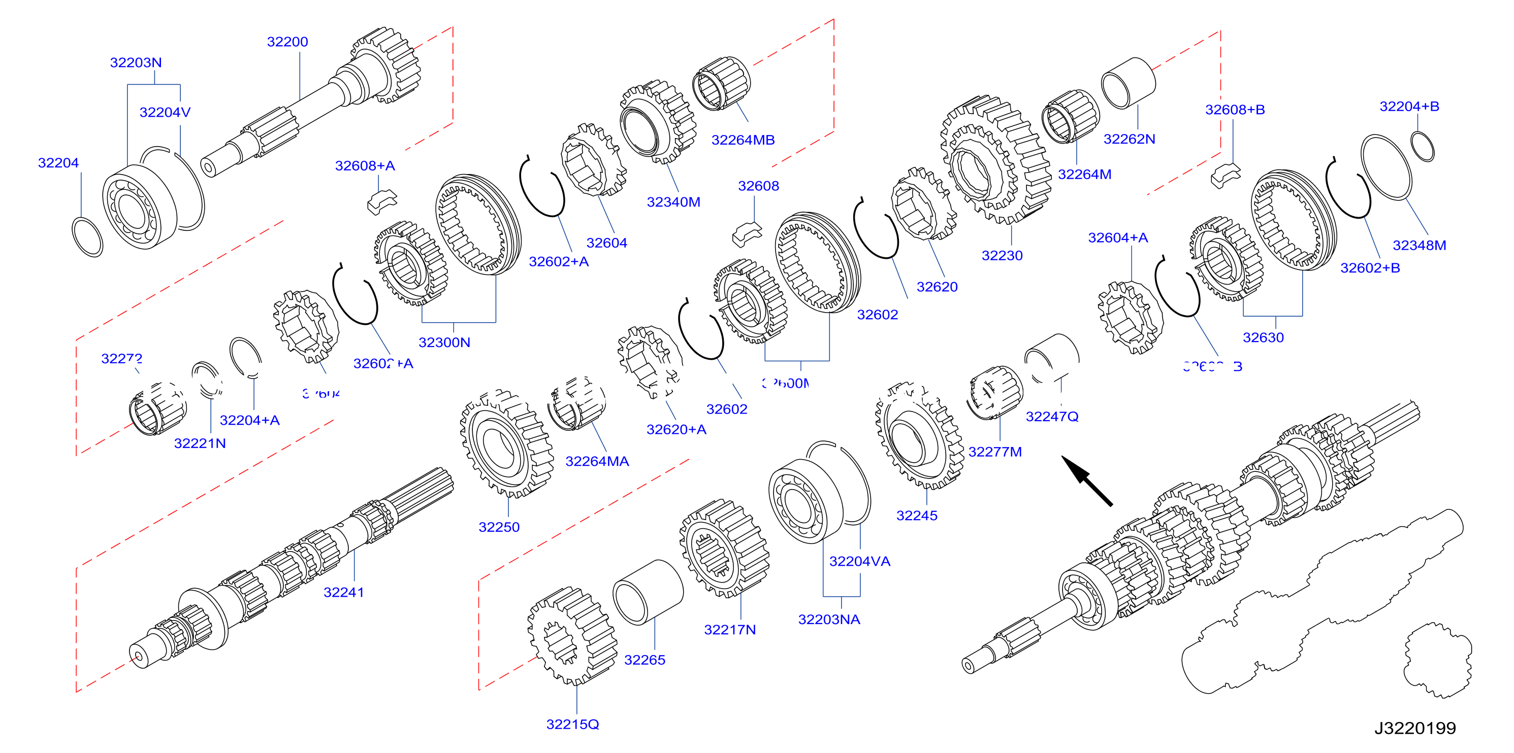 Transmission Gear Main Shaft