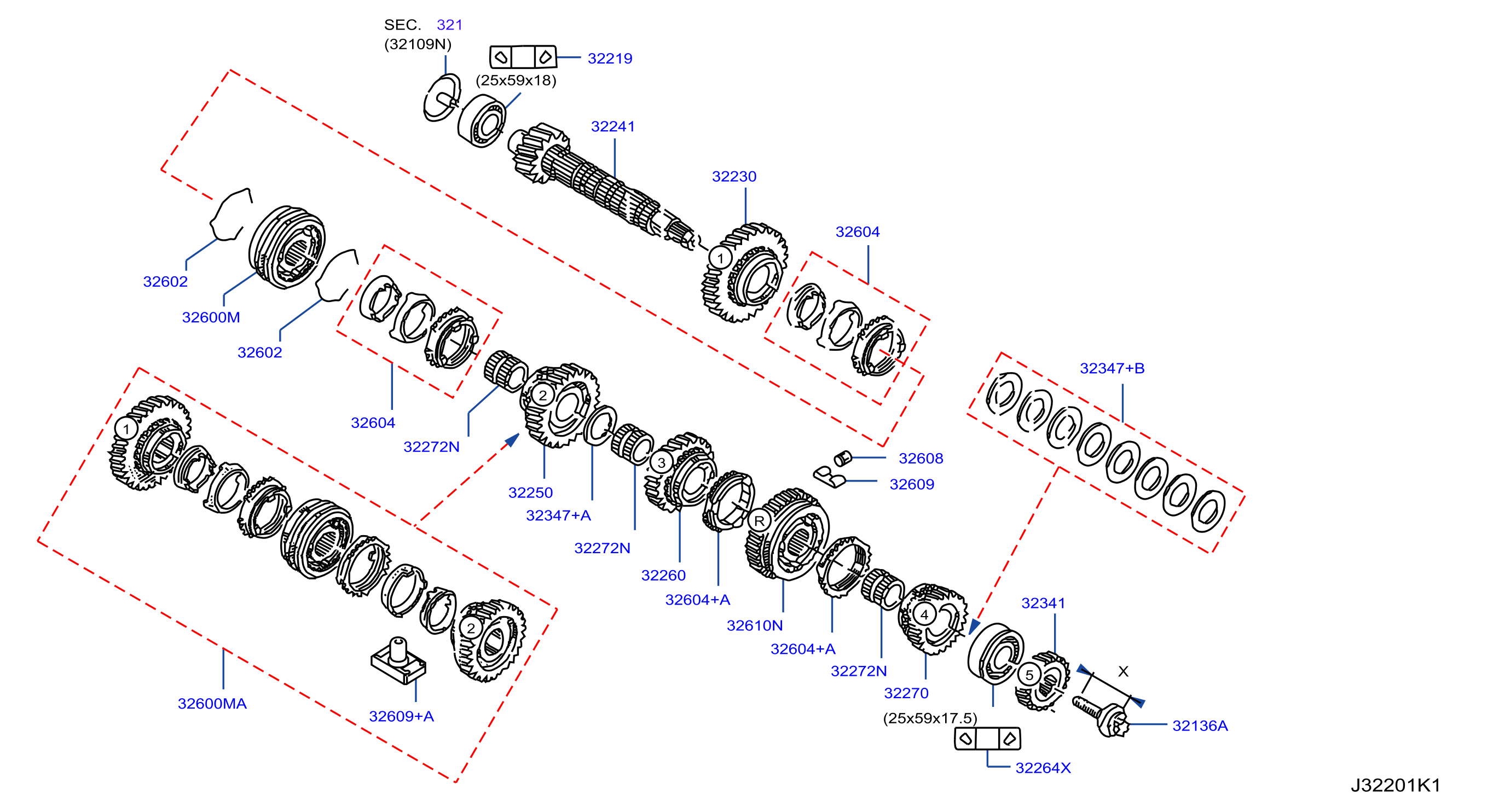 Transmission Gear Output Shaft