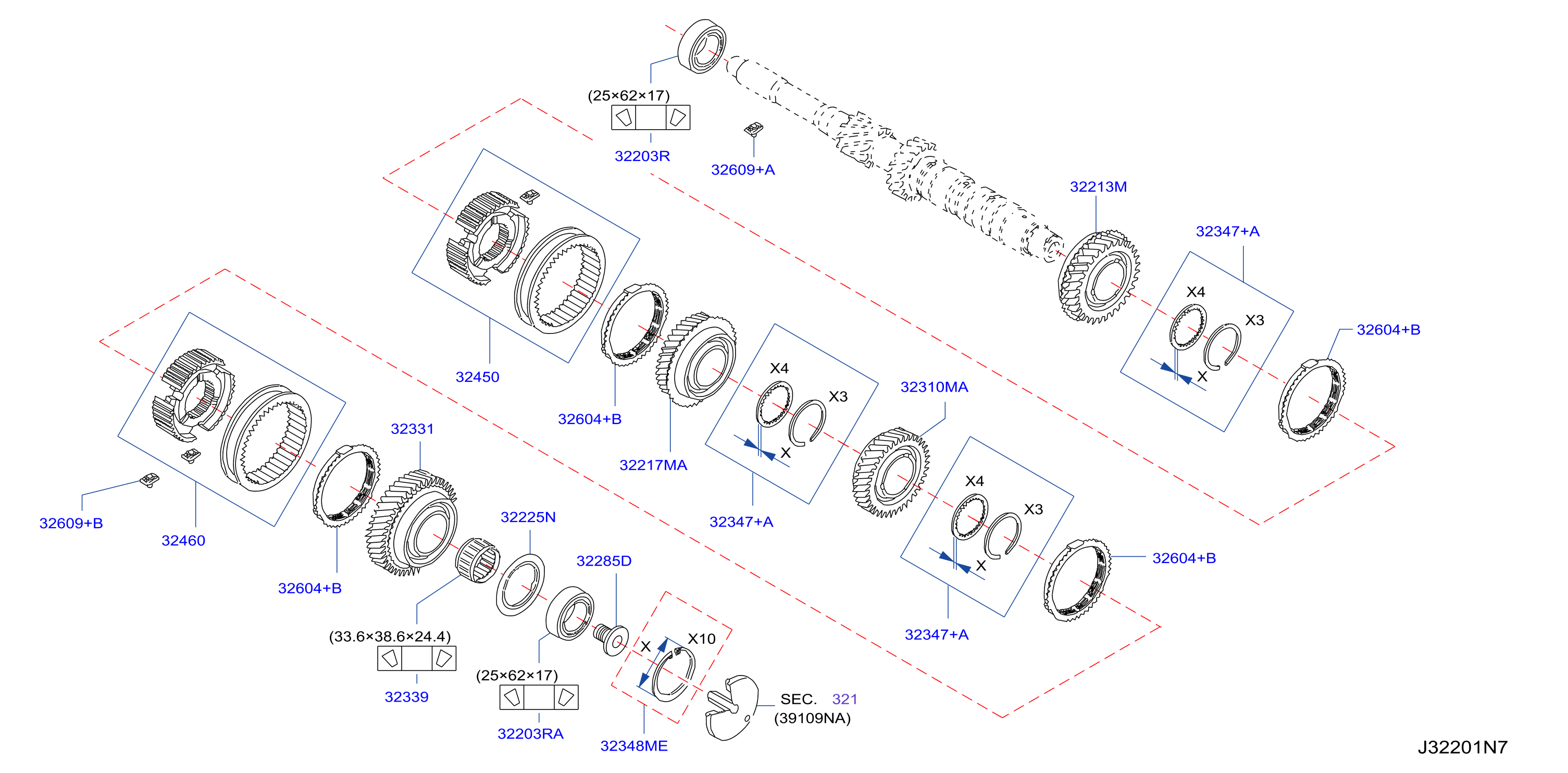 Transmission Gear I P Shafts Lines Mechanical Gearbox