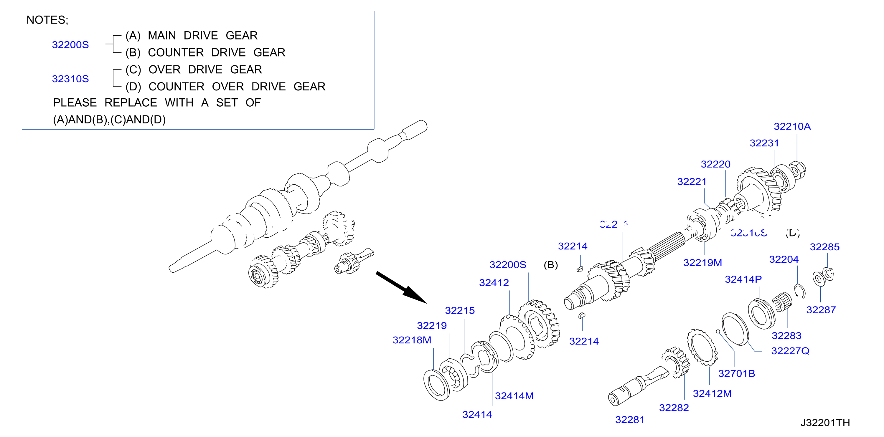 Transmission Gear Counter Reverse Gear