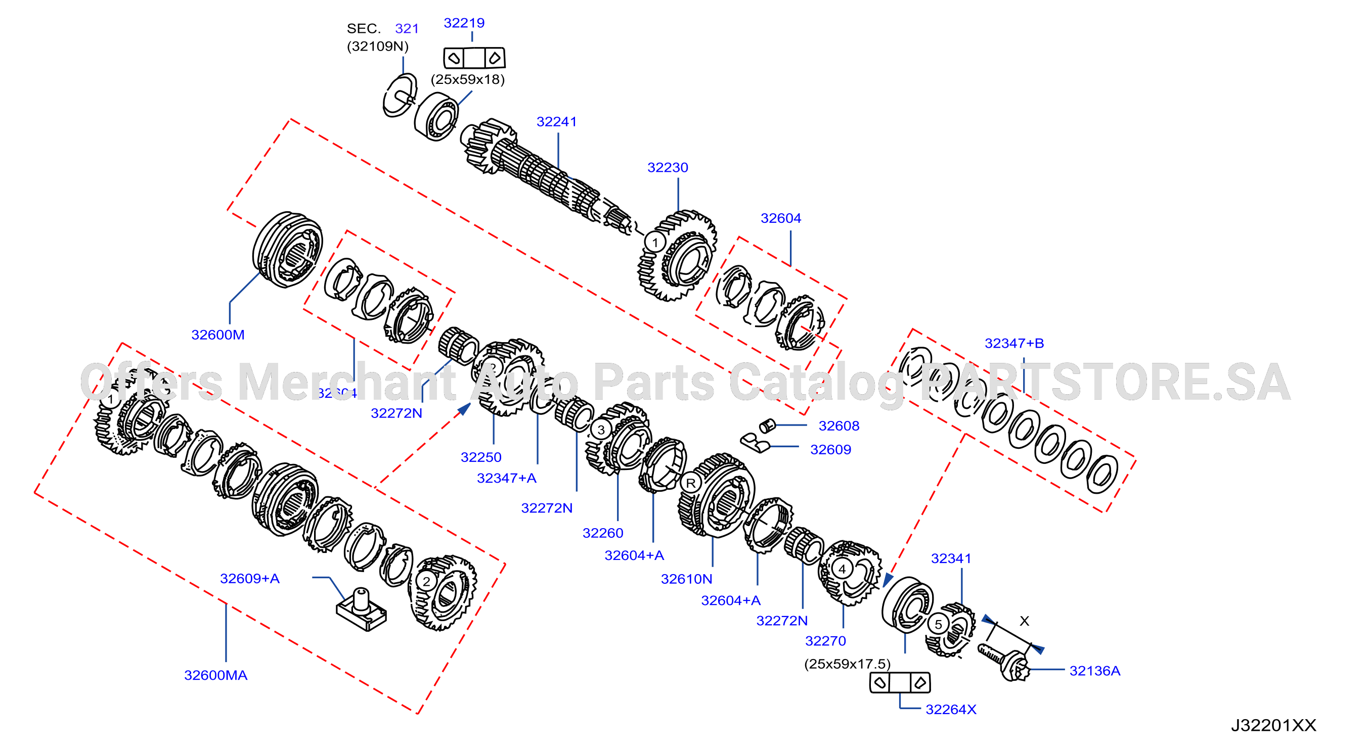 Transmission Gear Output Shaft