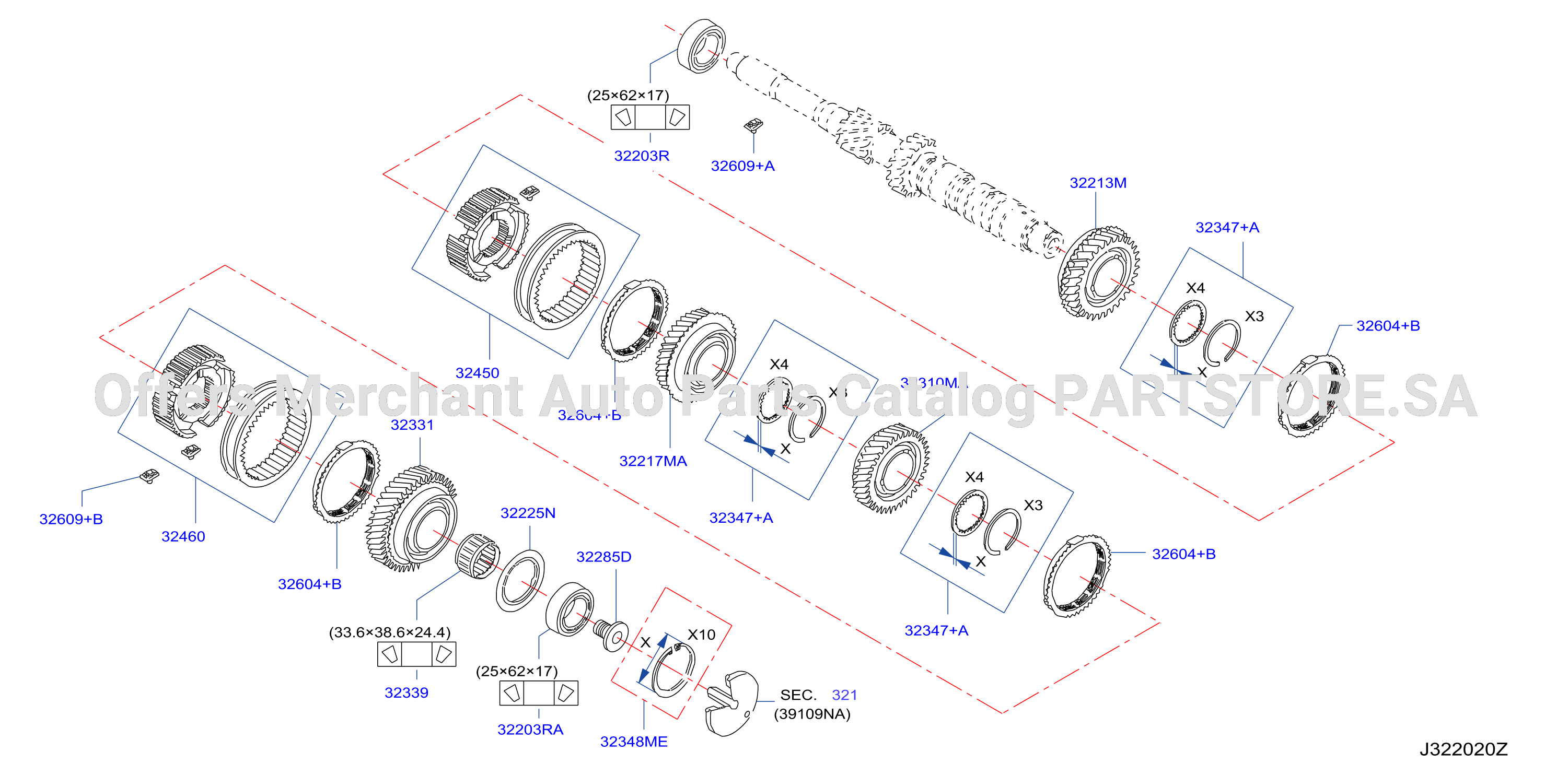 Transmission Gear Input Shaft