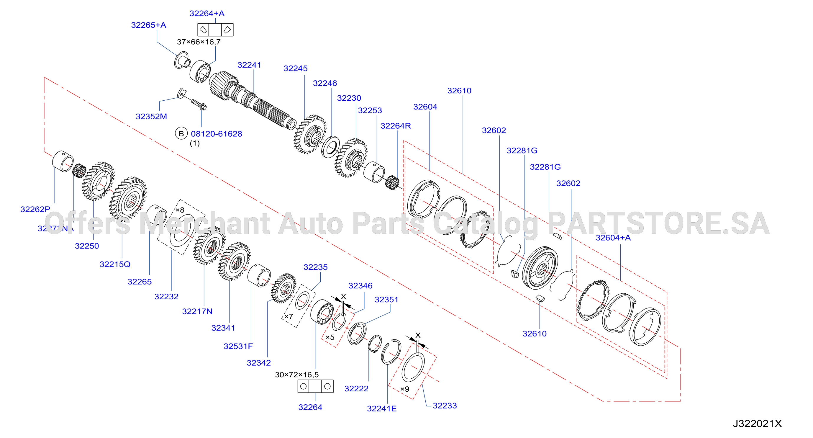 Transmission Gear Main Shaft