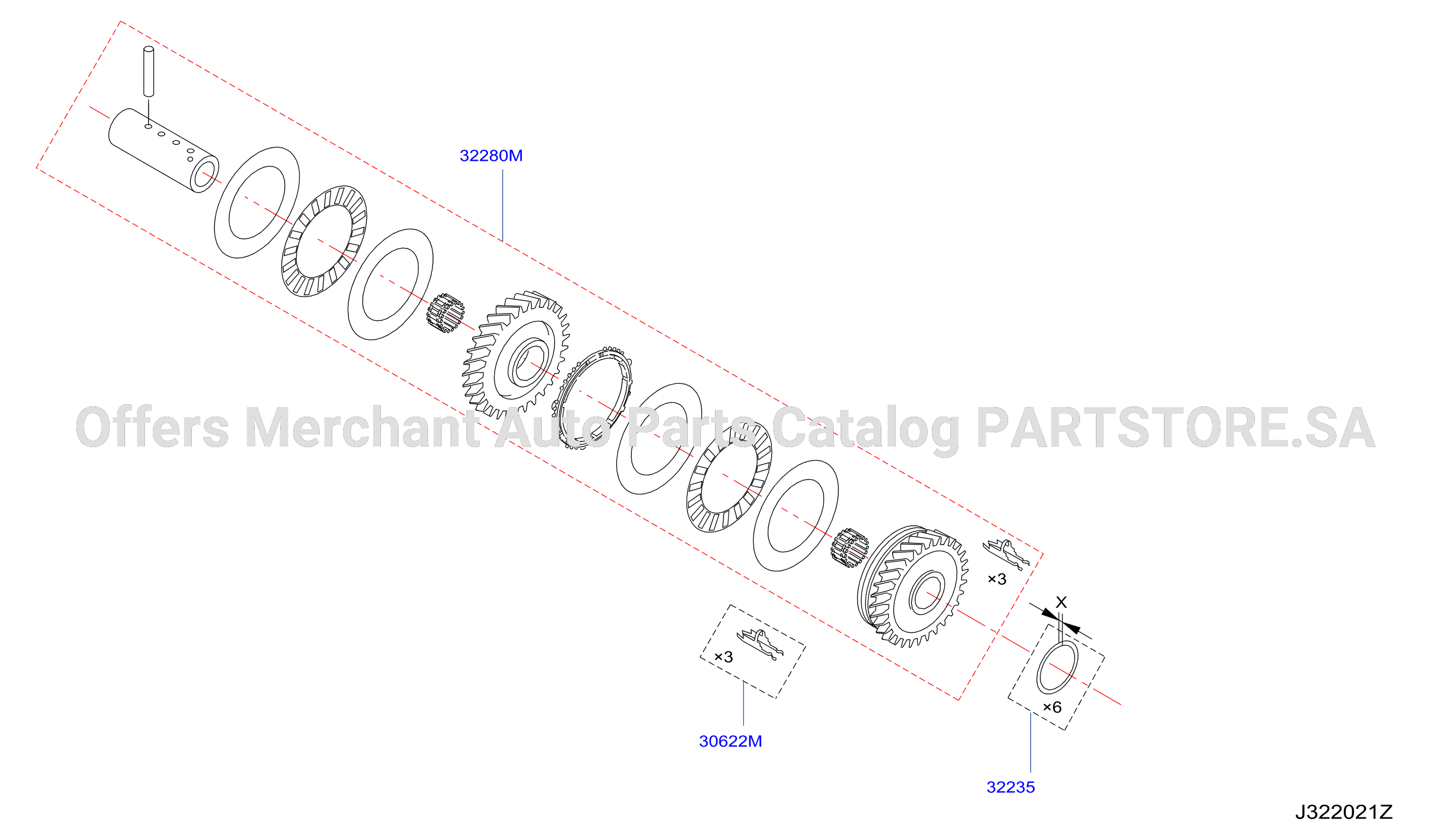 Transmission Gear Input Shaft 2