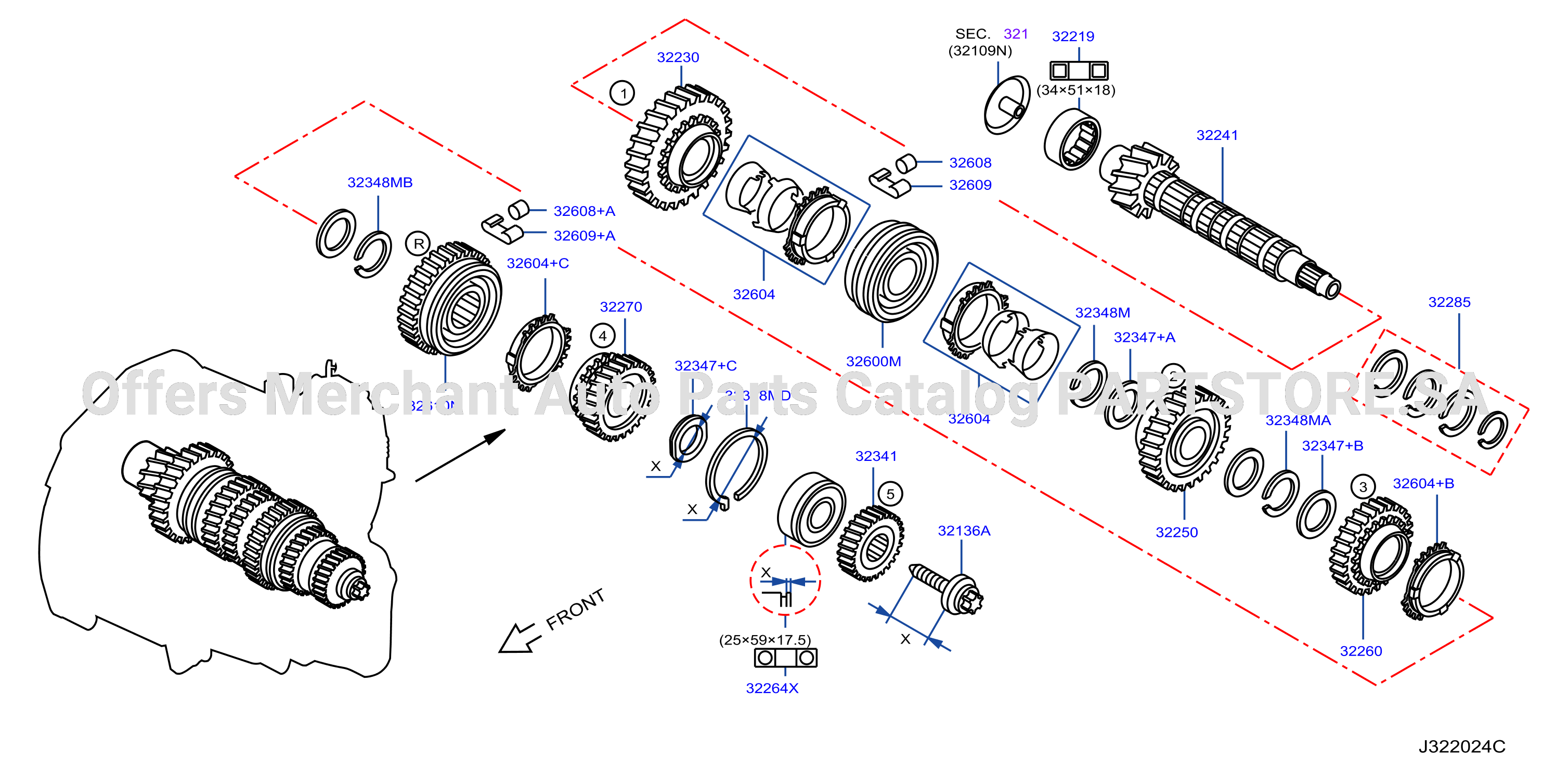 Transmission Gear Main Shaft