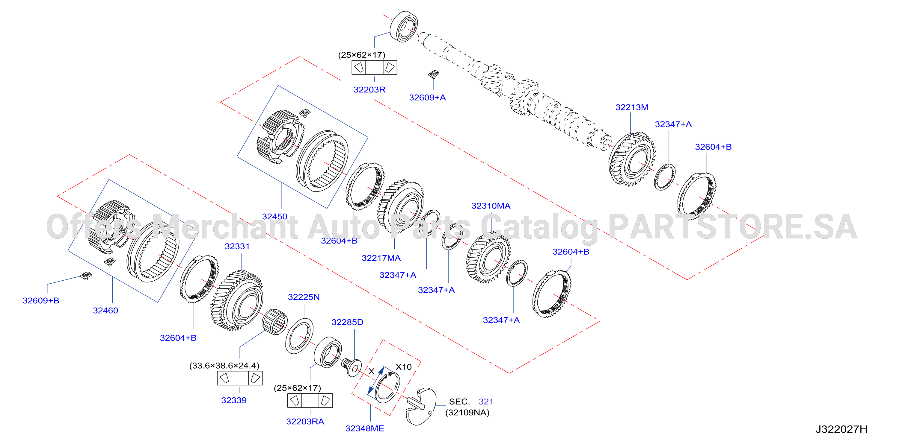 Transmission Gear Main Shaft
