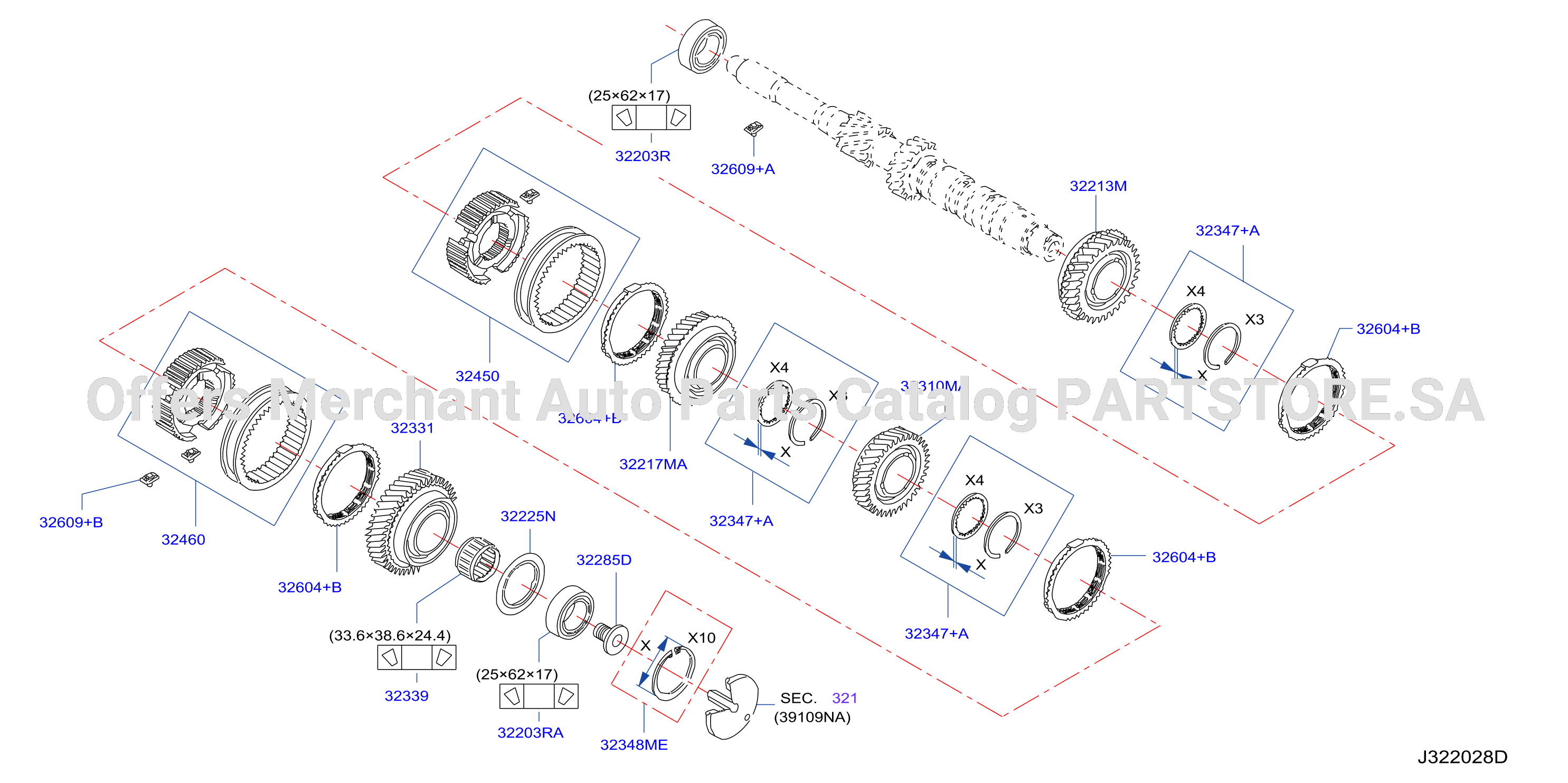Transmission Gear Input Shaft