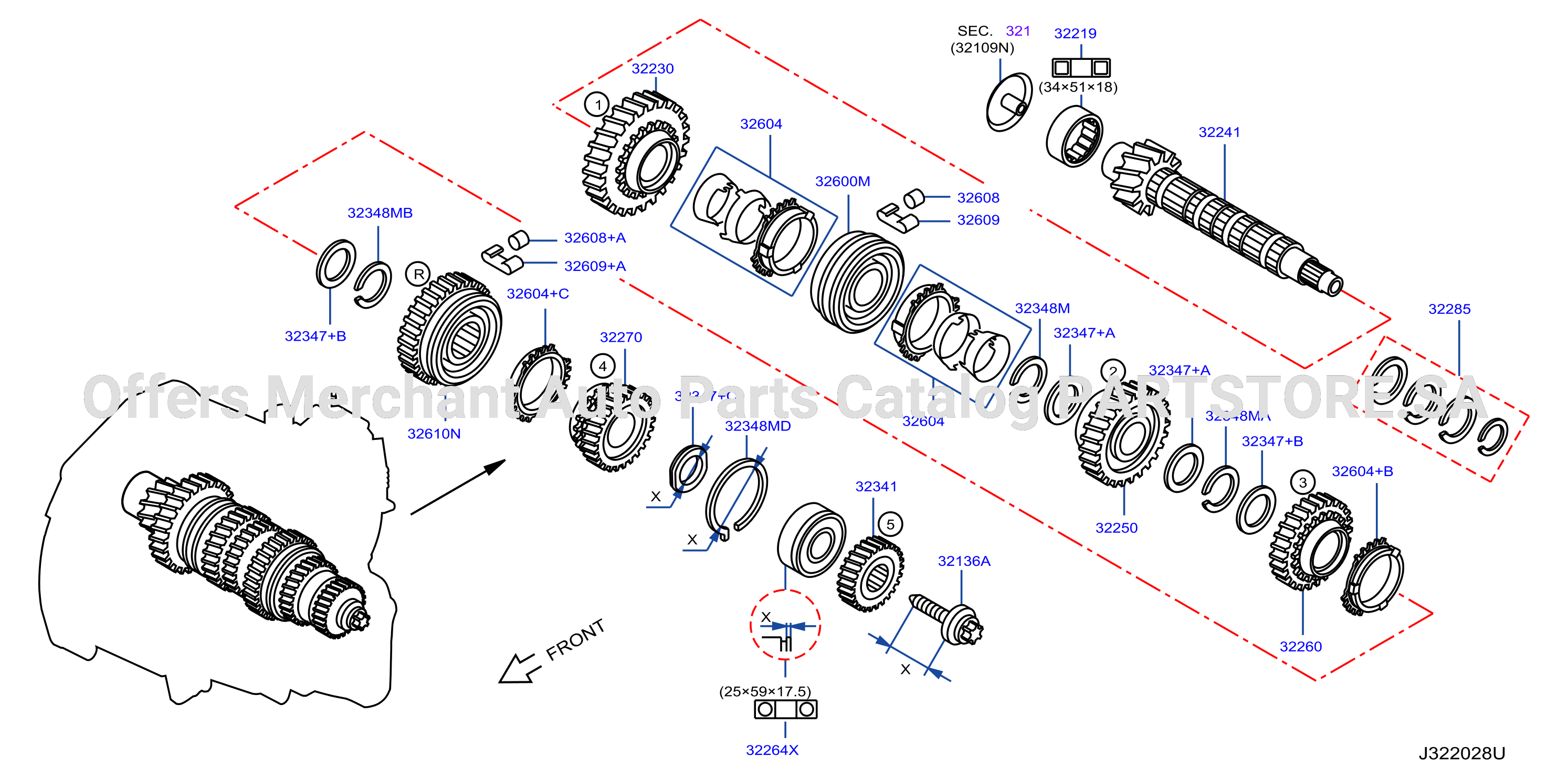 Transmission Gear Main Shaft