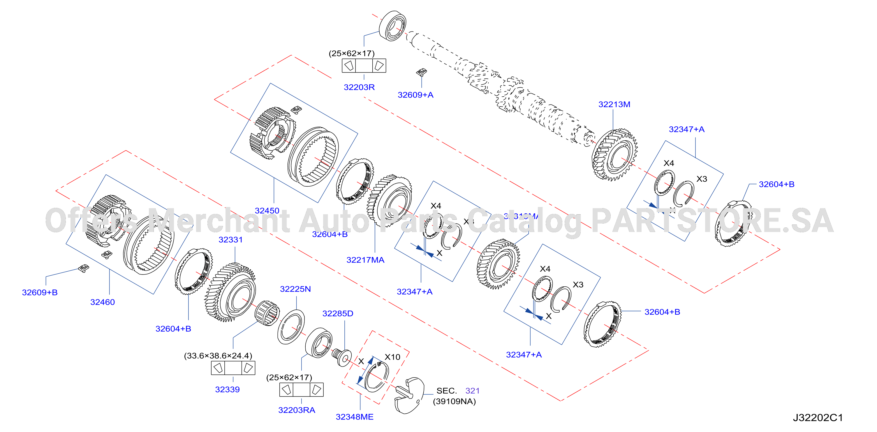 Transmission Gear Input Shaft
