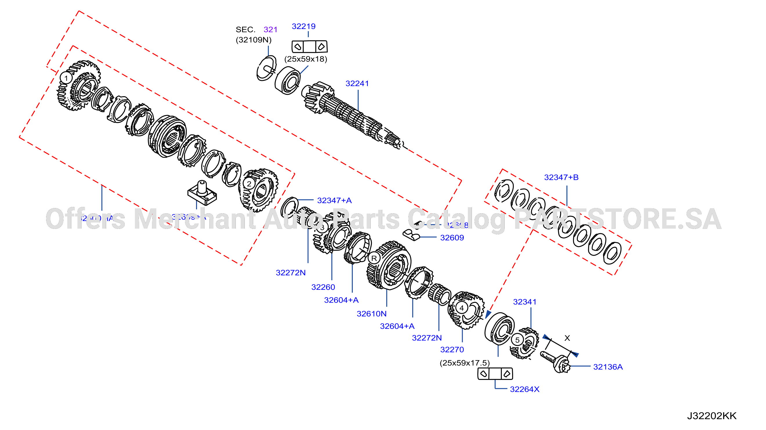 Transmission Gear Output Shaft