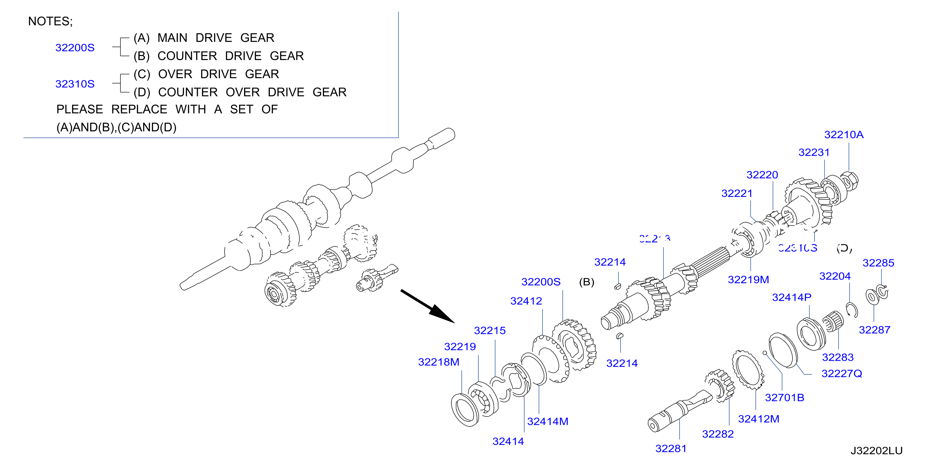 Transmission Gear Counter Reverse Gear