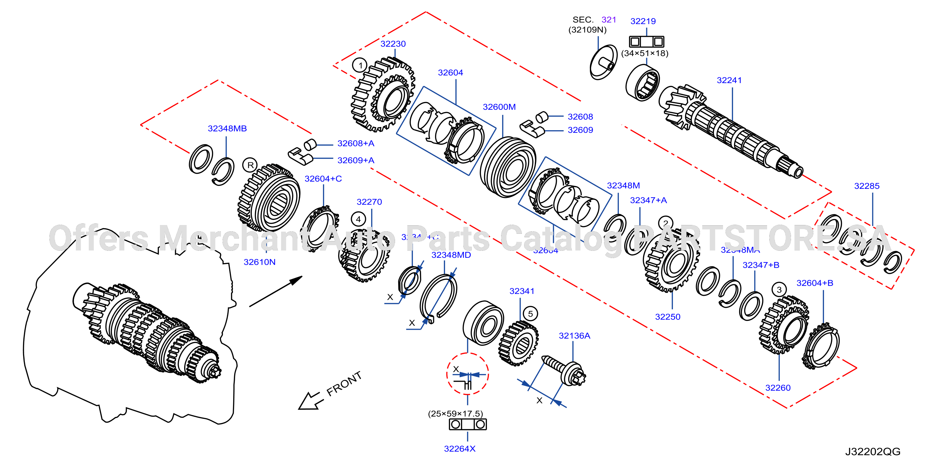 Transmission Gear Output Shaft