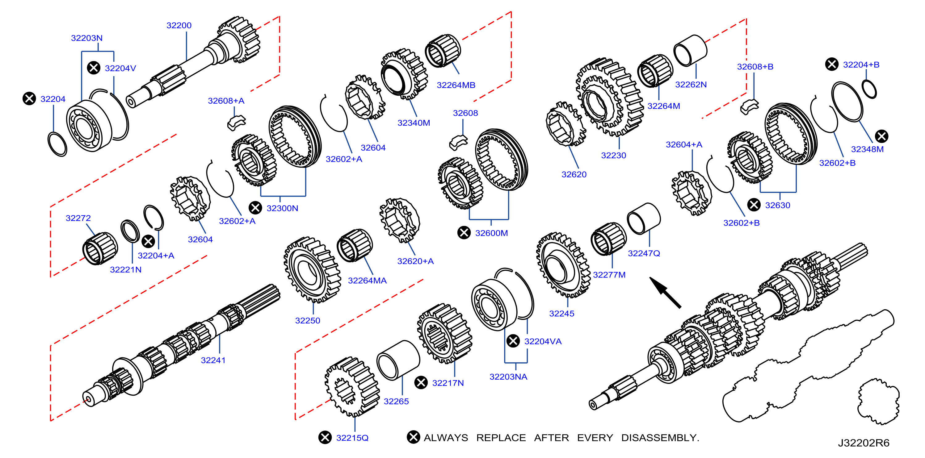 Transmission Gear Main Shaft