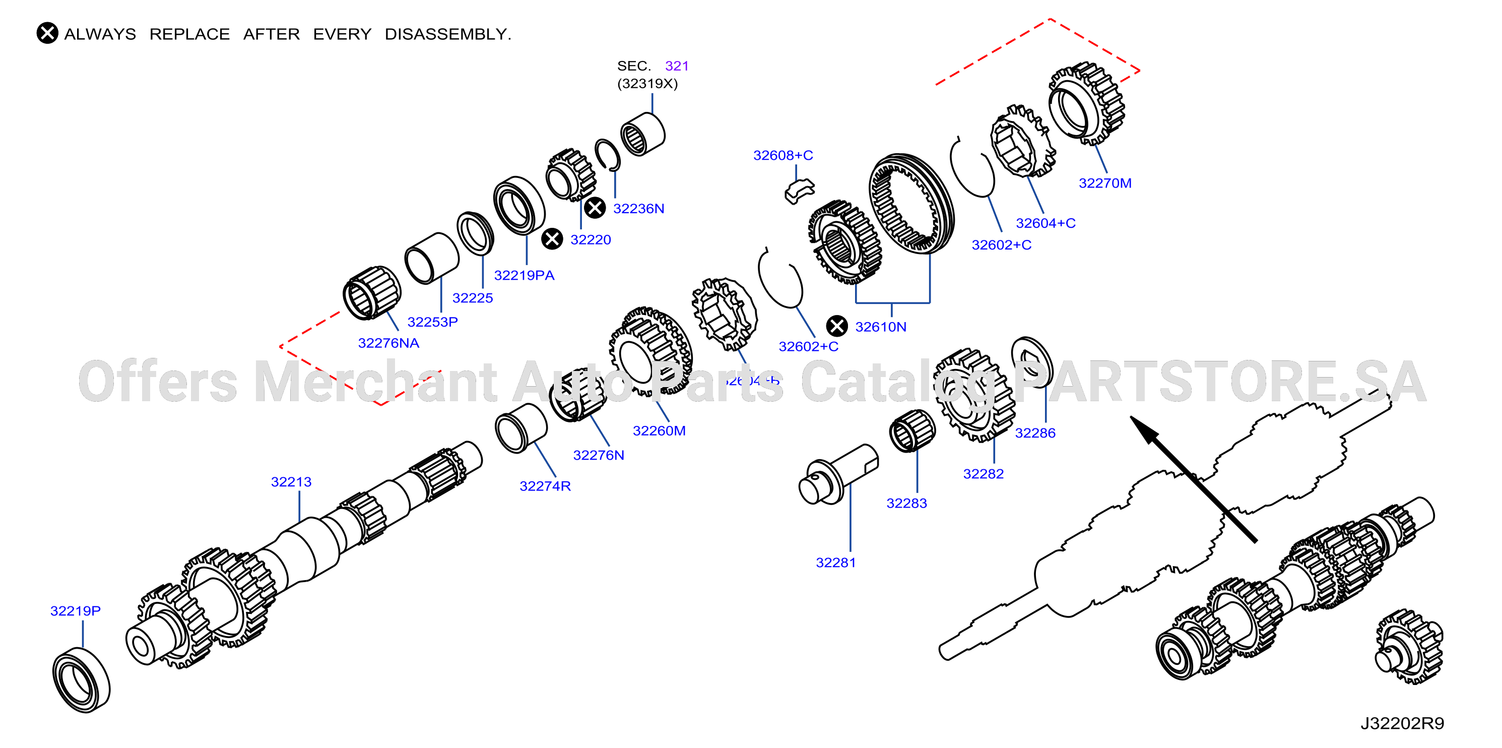 Transmission Gear Counter Shaft