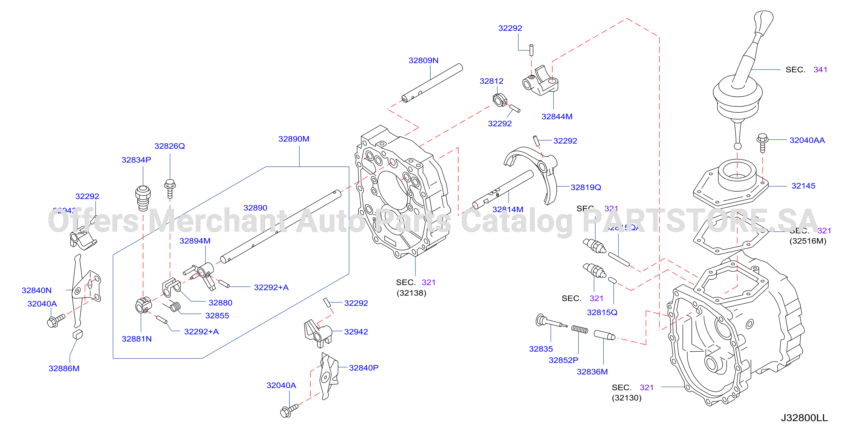 Transmission Shift Control 6Mt Housing Checking Assy