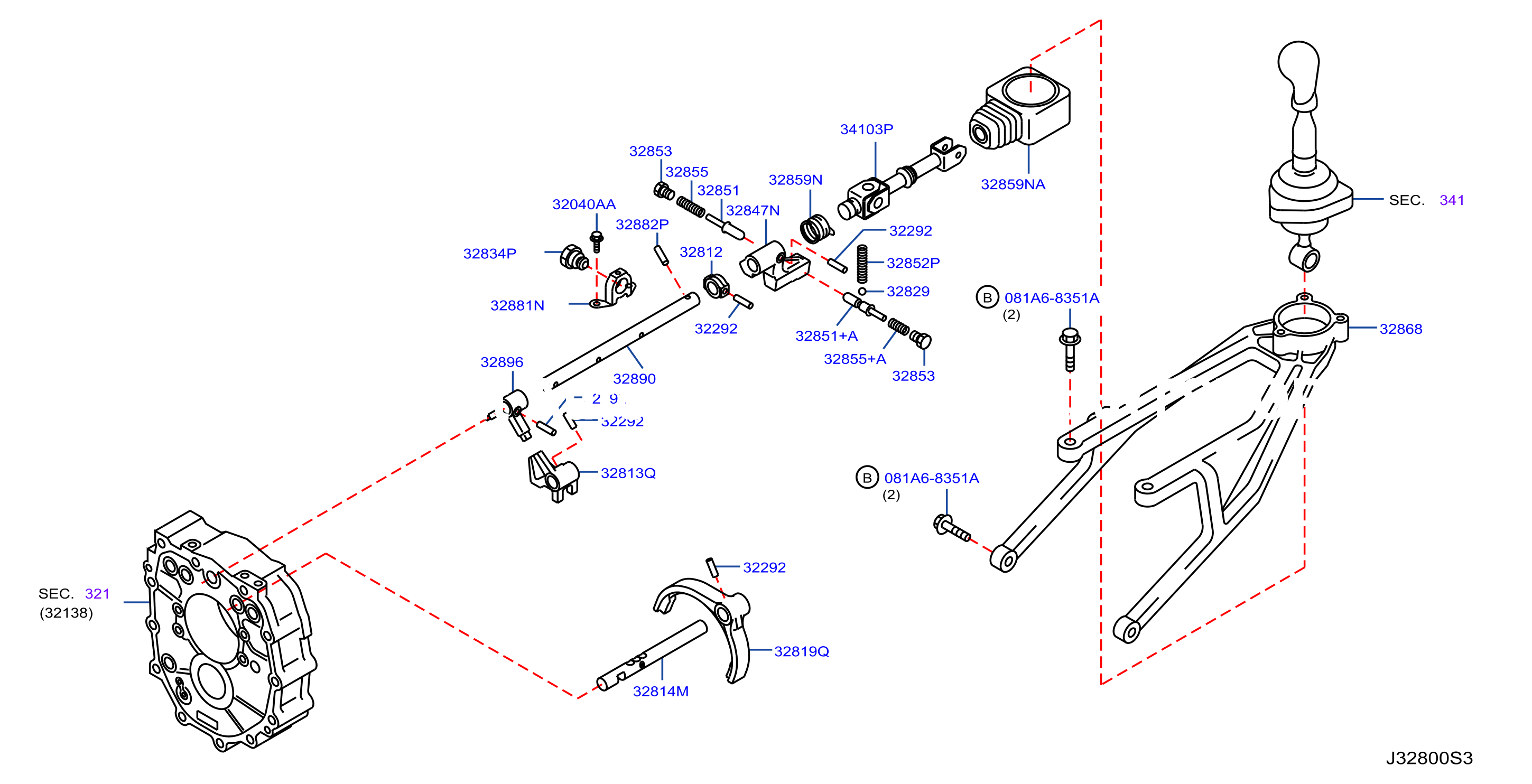 Transmission Shift Control Housing