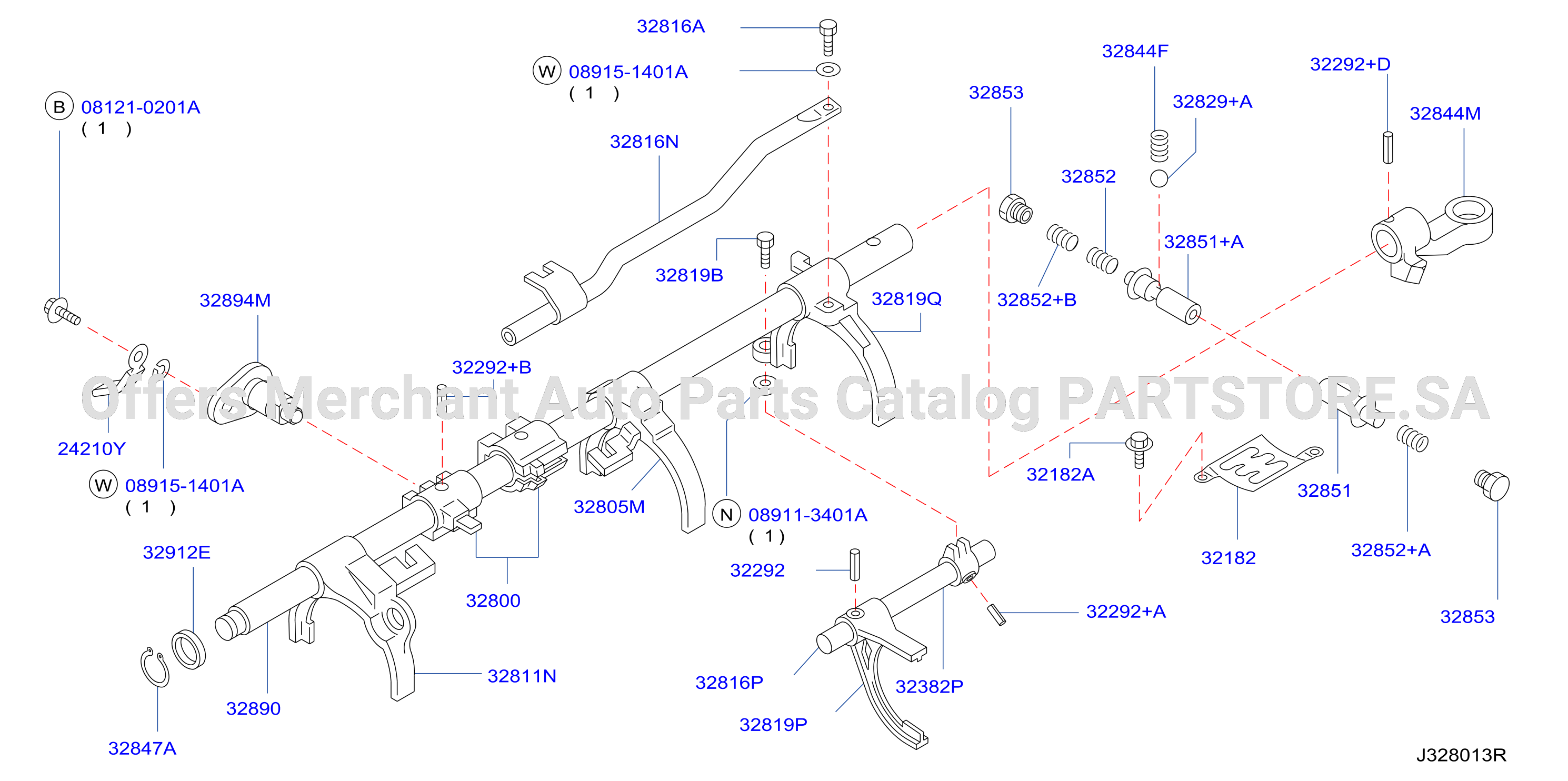Transmission Shift Control Striking Rod Shift Rod