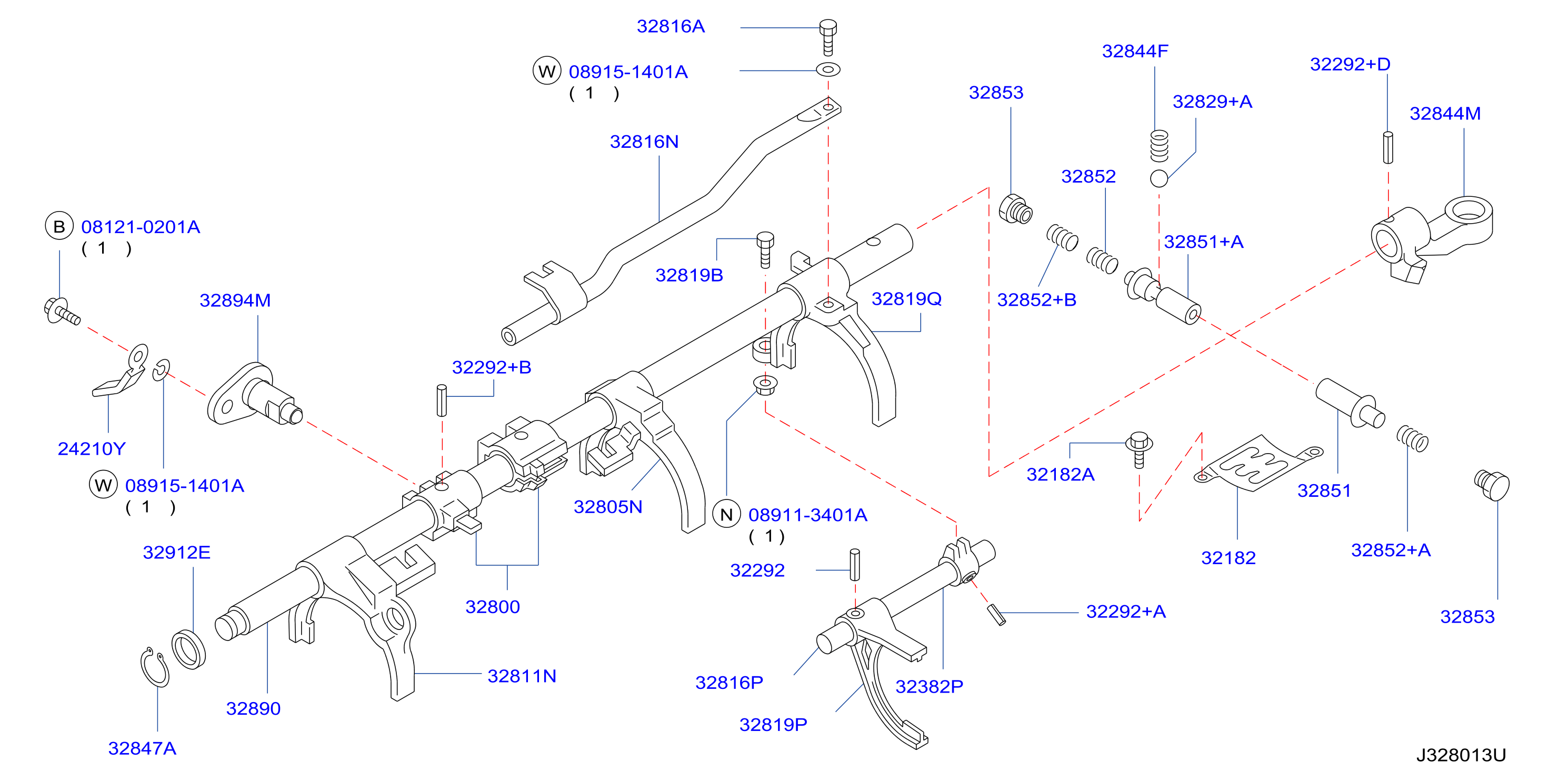 Transmission Shift Control 5Mt Striking Rod Shift Fork