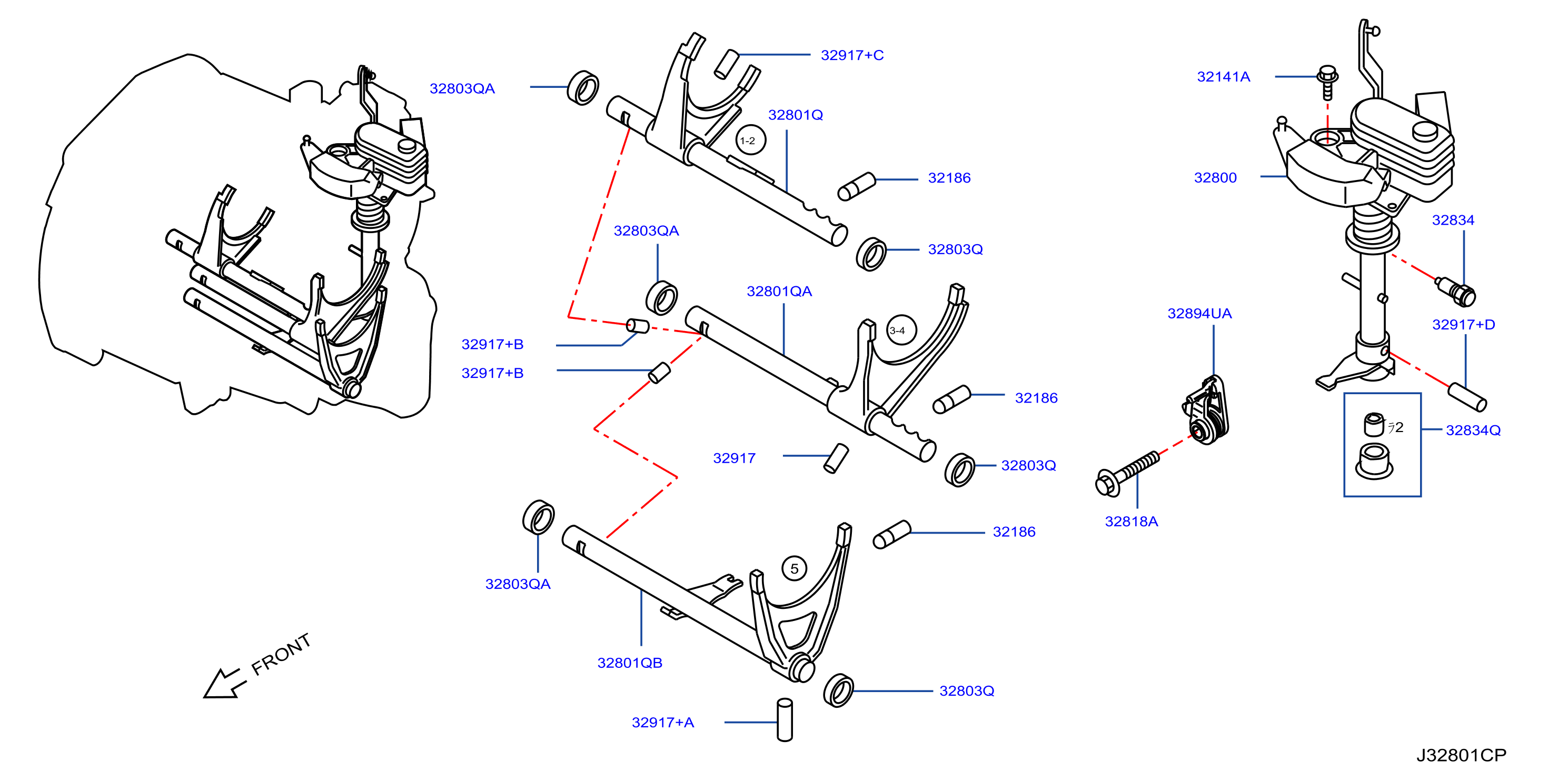 Transmission Shift Control Mechanical Gearbox Housing