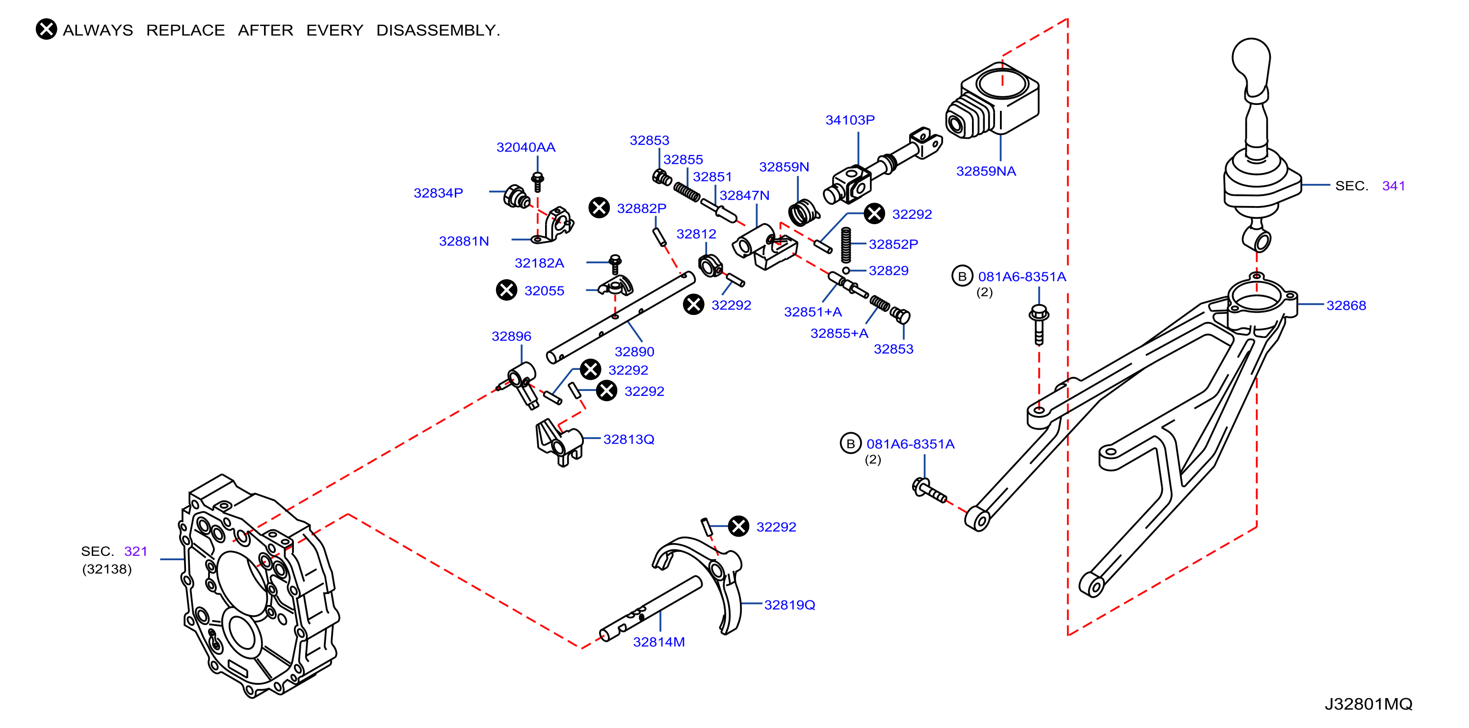 Transmission Shift Control Housing