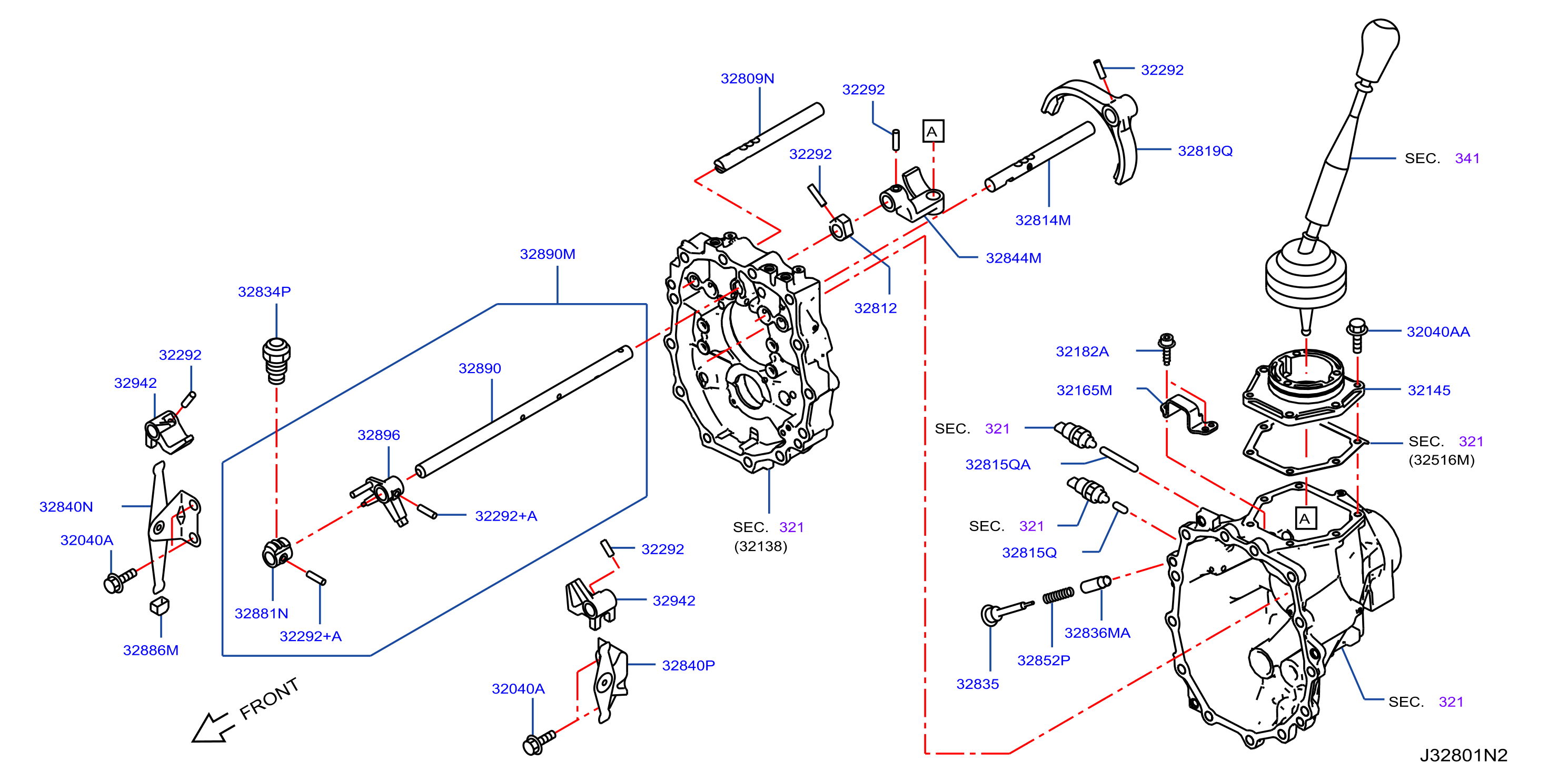 Transmission Shift Control 4Wd Shift Housing