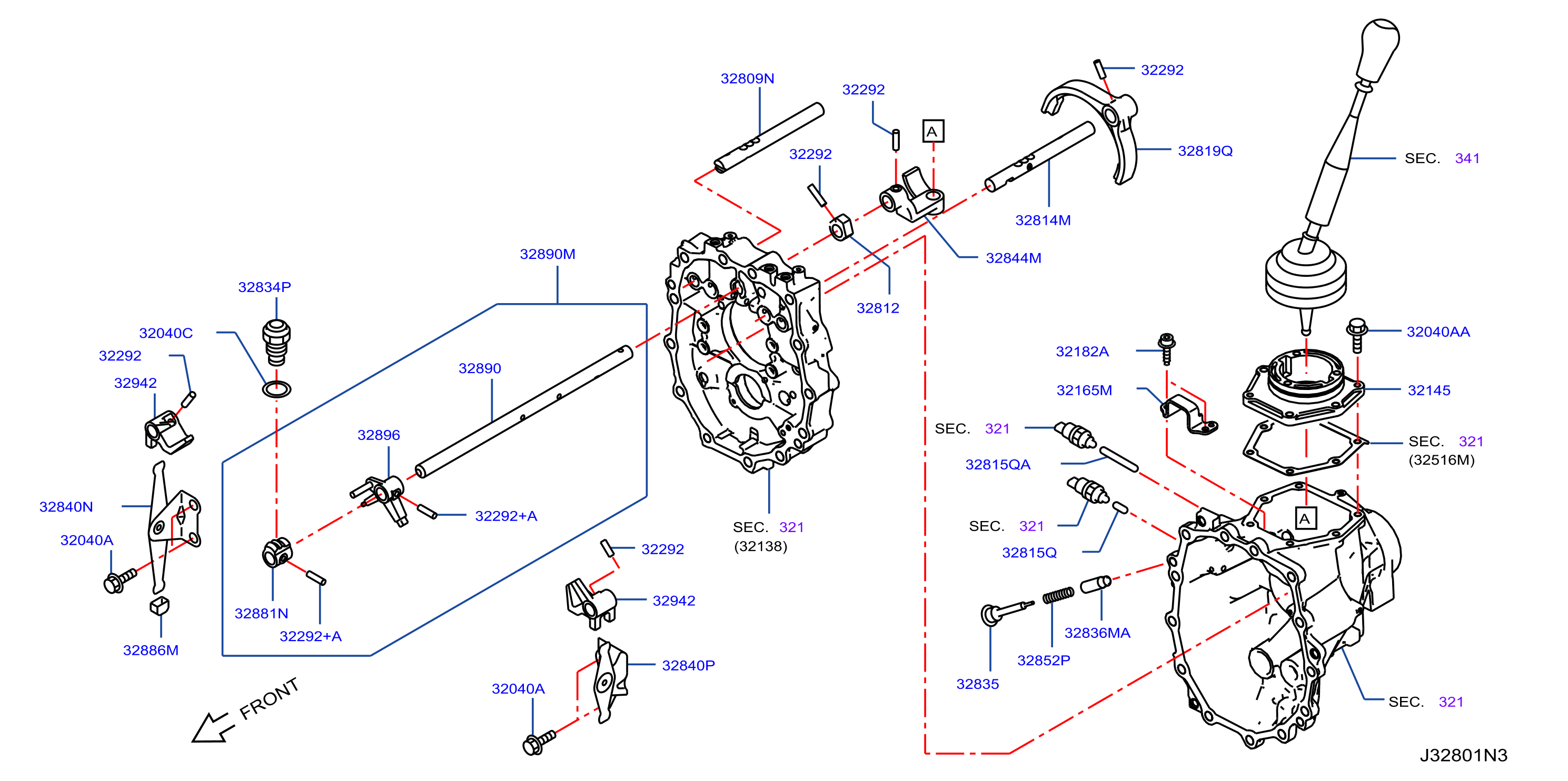 Transmission Shift Control 2Wd Shift Housing