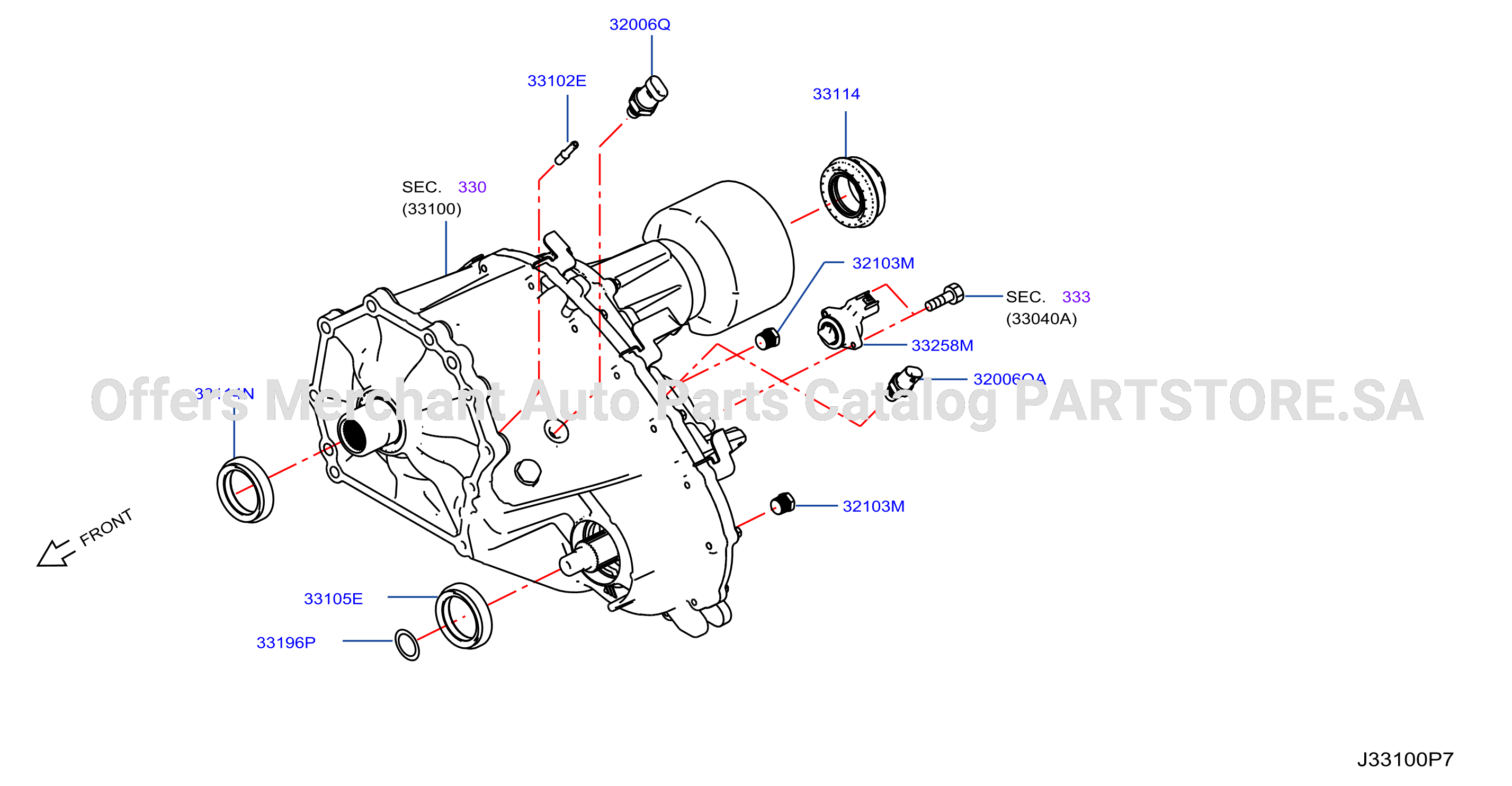 Transfer Case F / Sleeve Type