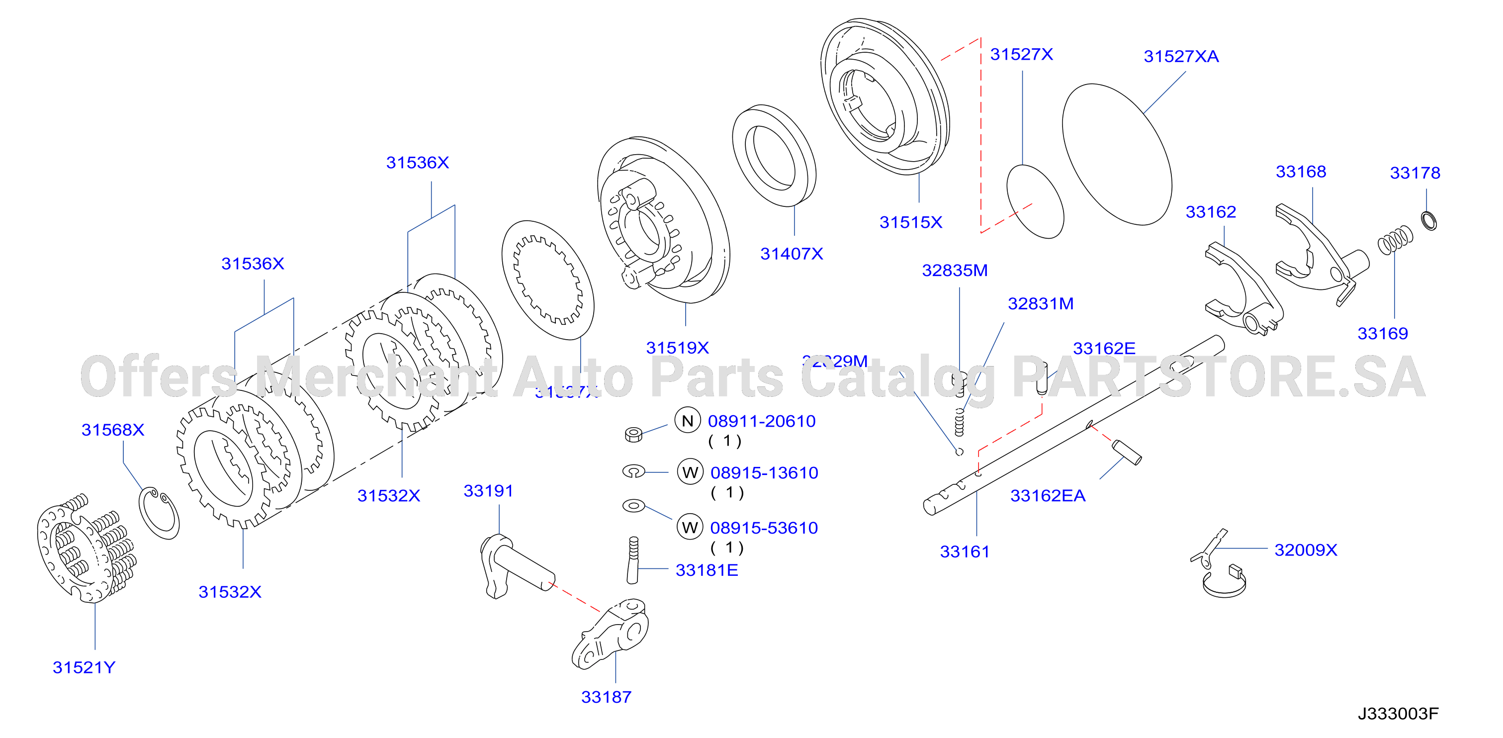 Transfer Shift Lever Fork Control Control
