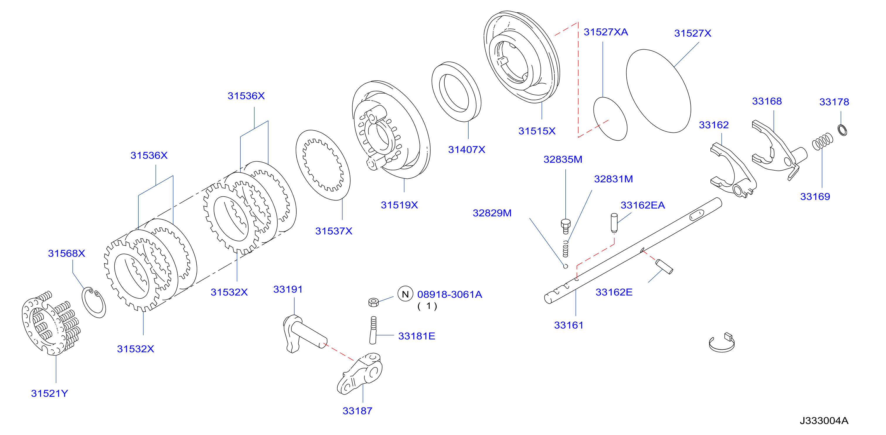 Transfer Shift Lever Fork Control Control