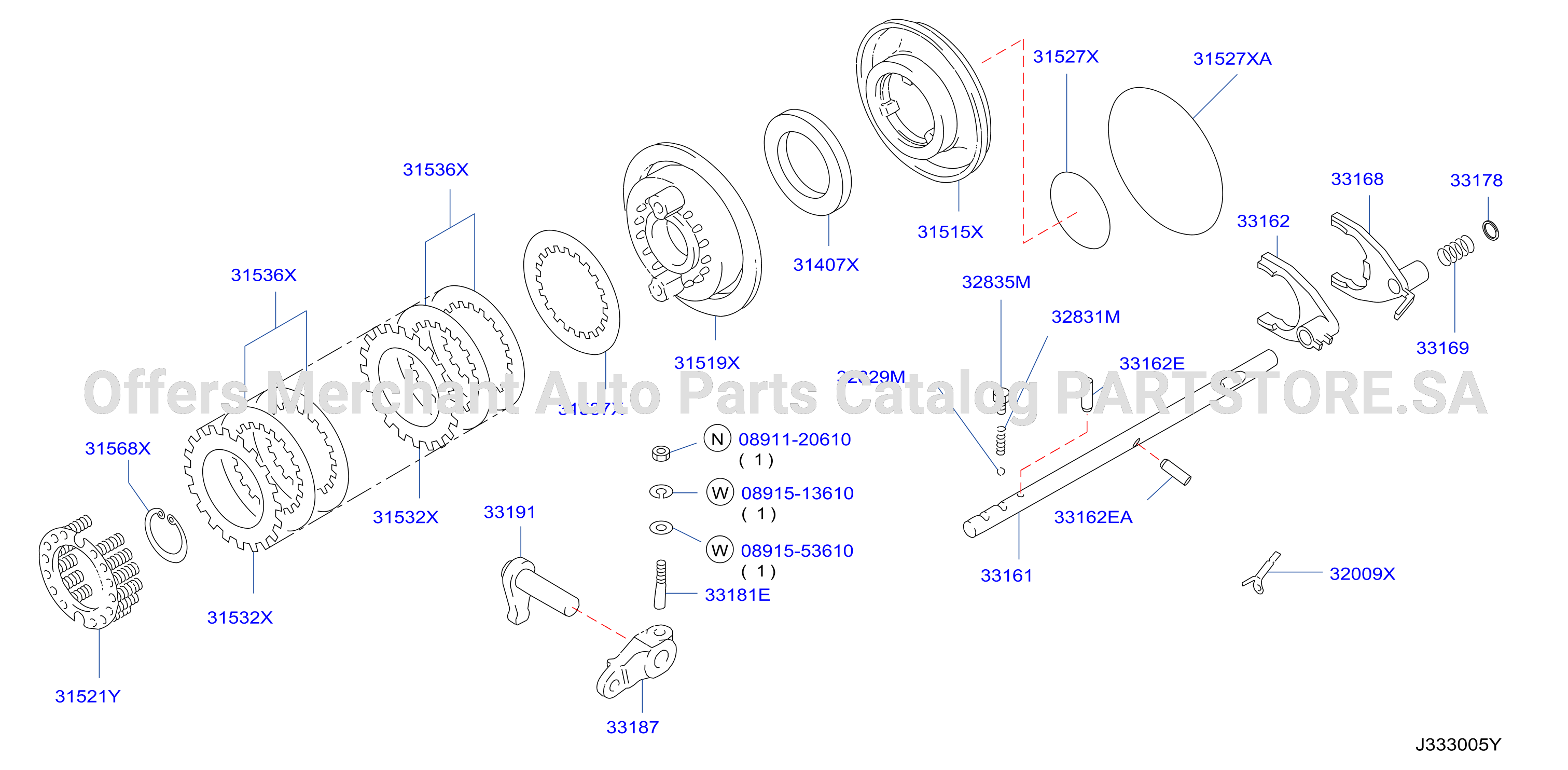 Transfer Shift Lever Fork Control Control