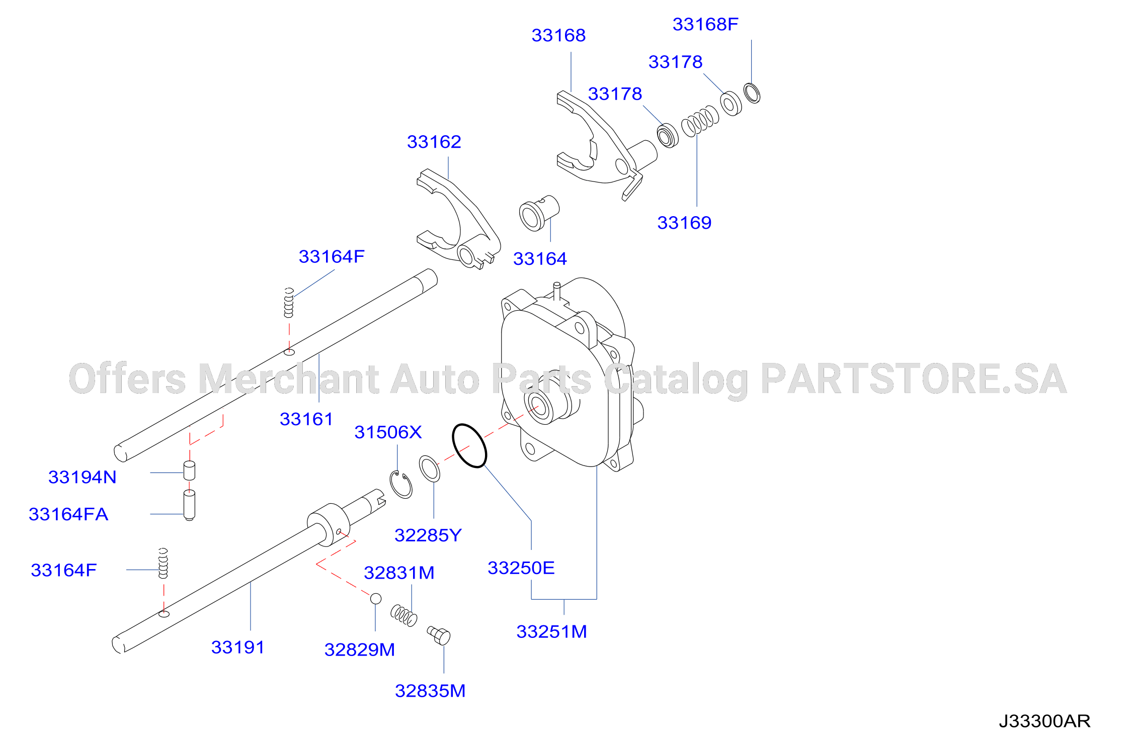 Transfer Shift Lever Fork Control Mt